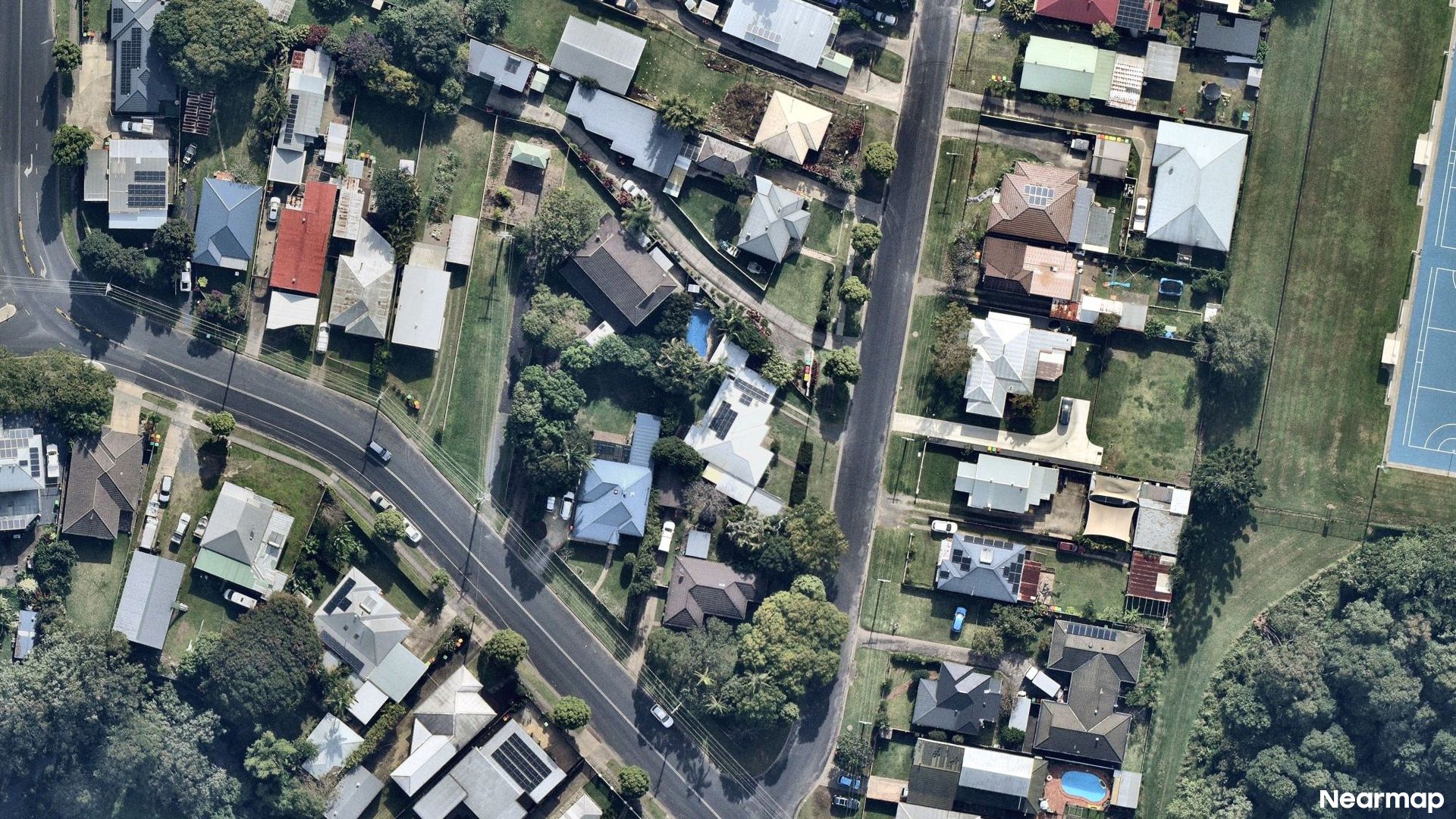 Vertical aerial view