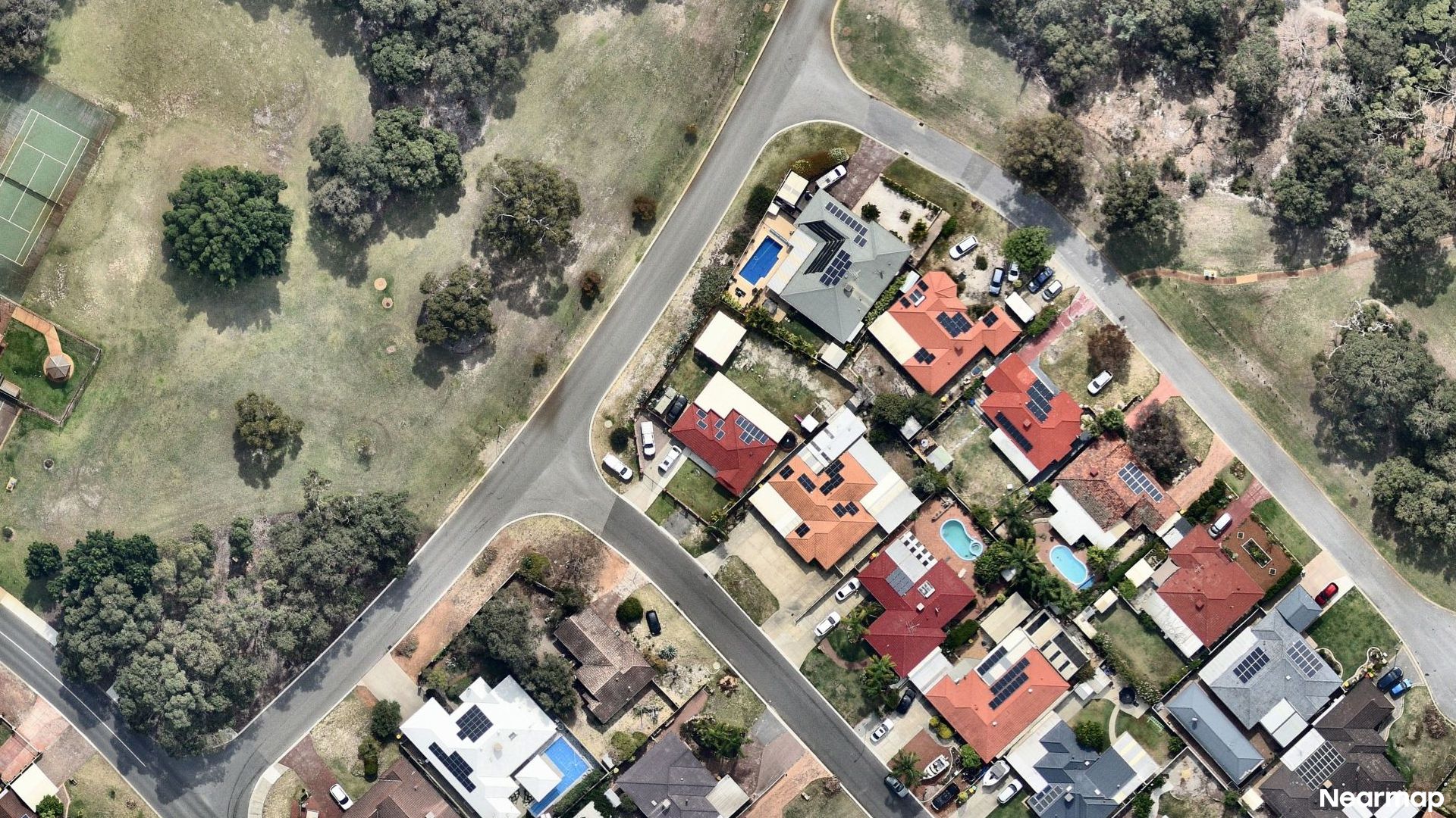 Vertical aerial view