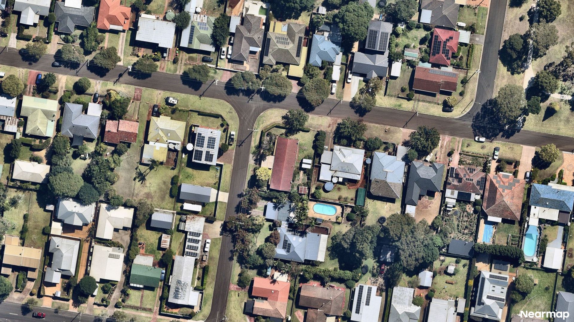 Vertical aerial view
