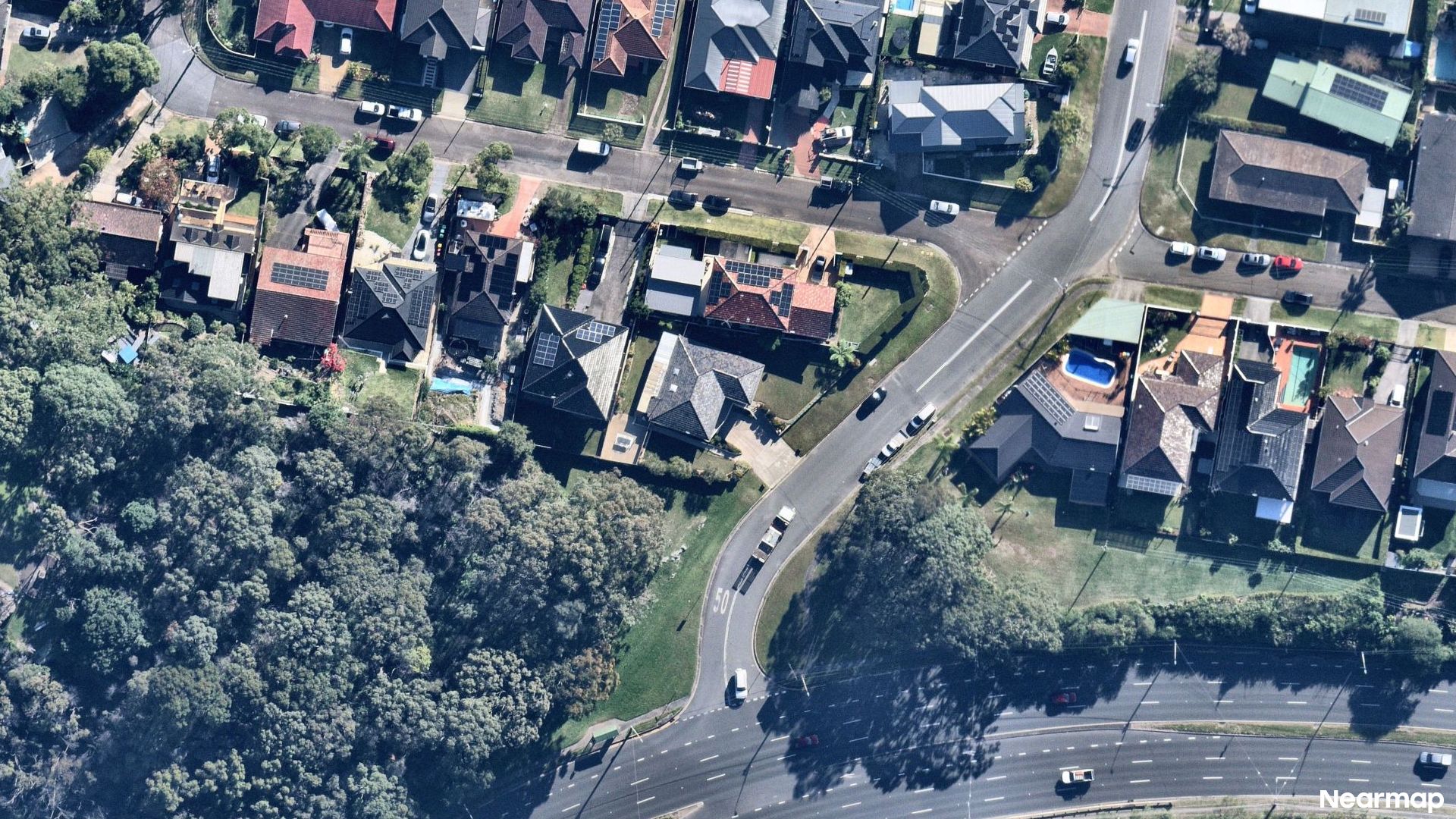 Vertical aerial view
