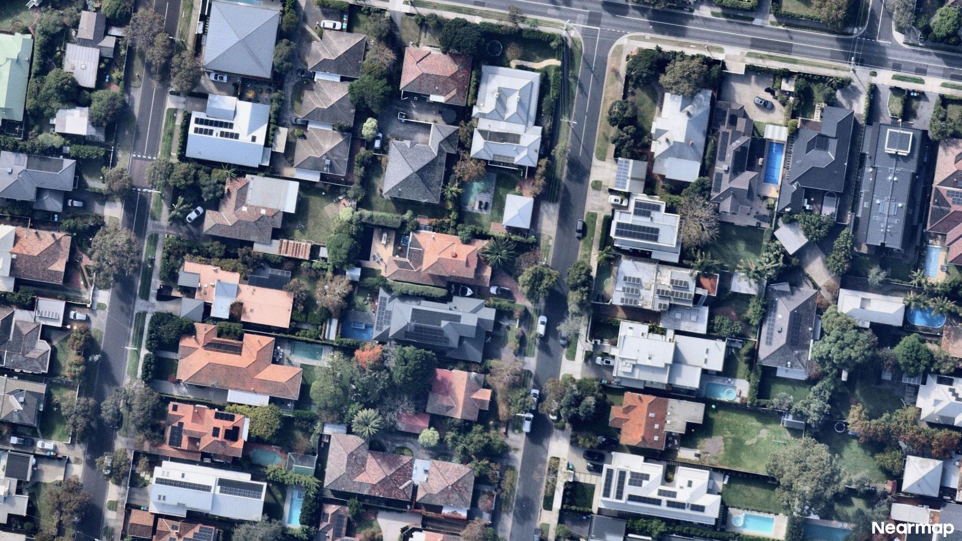 Vertical aerial view