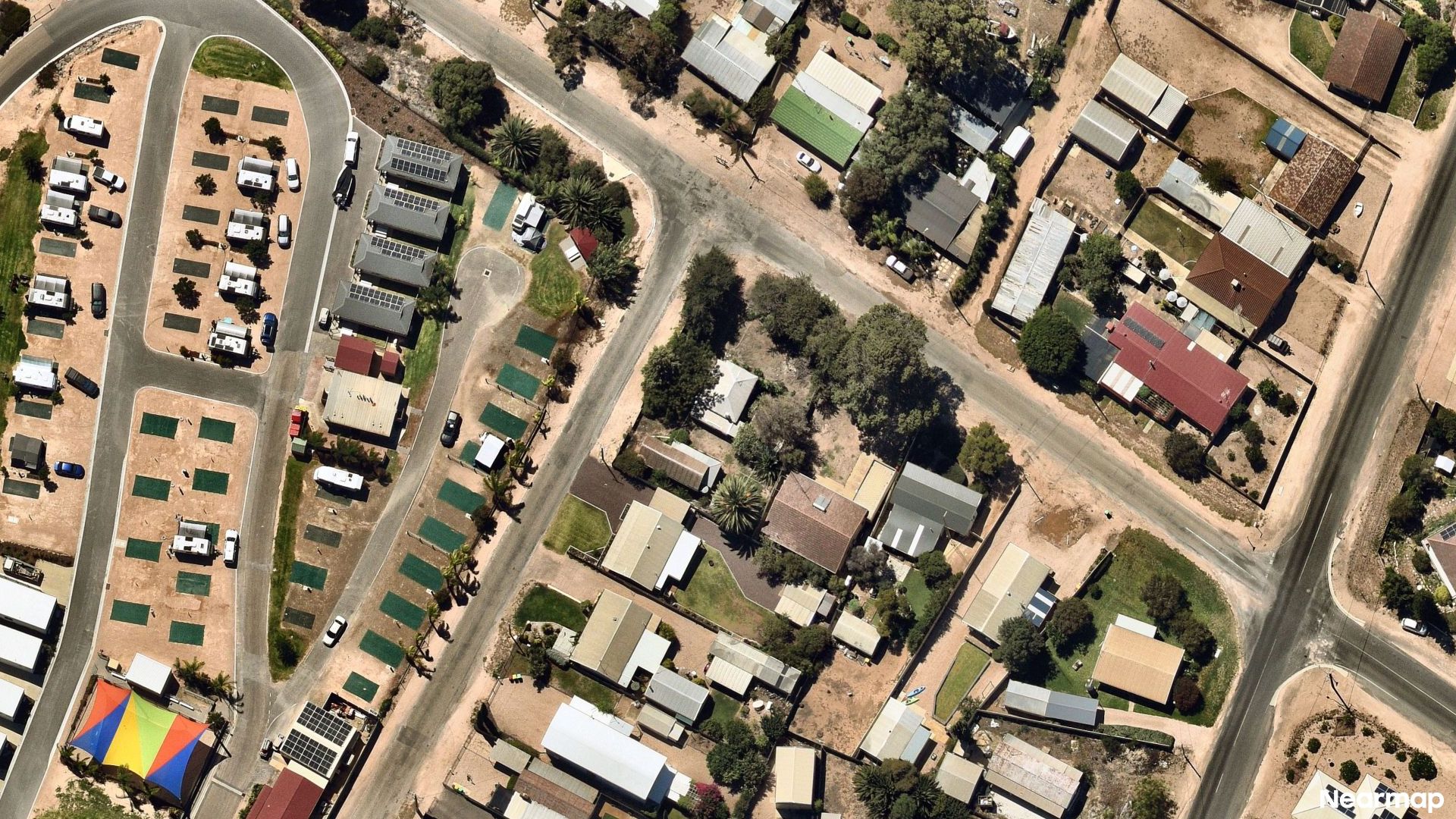 Vertical aerial view