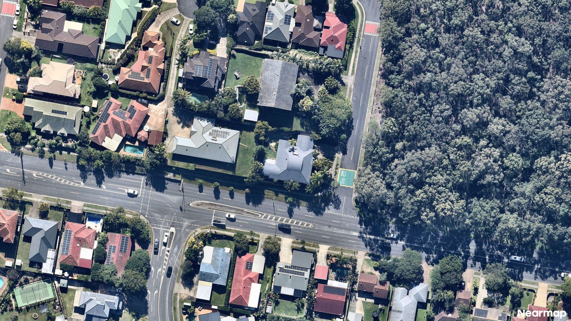 Vertical aerial view
