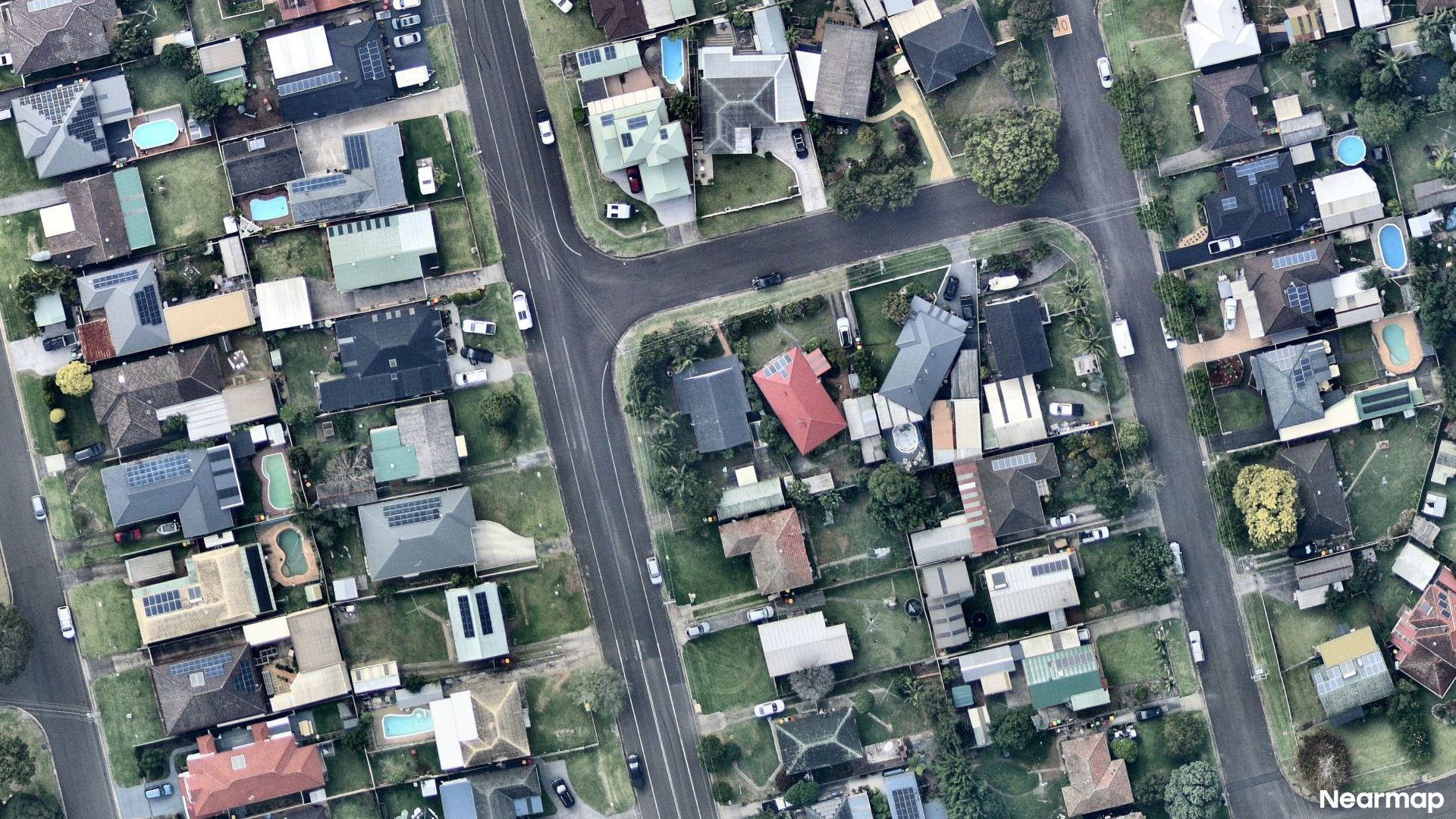 Vertical aerial view