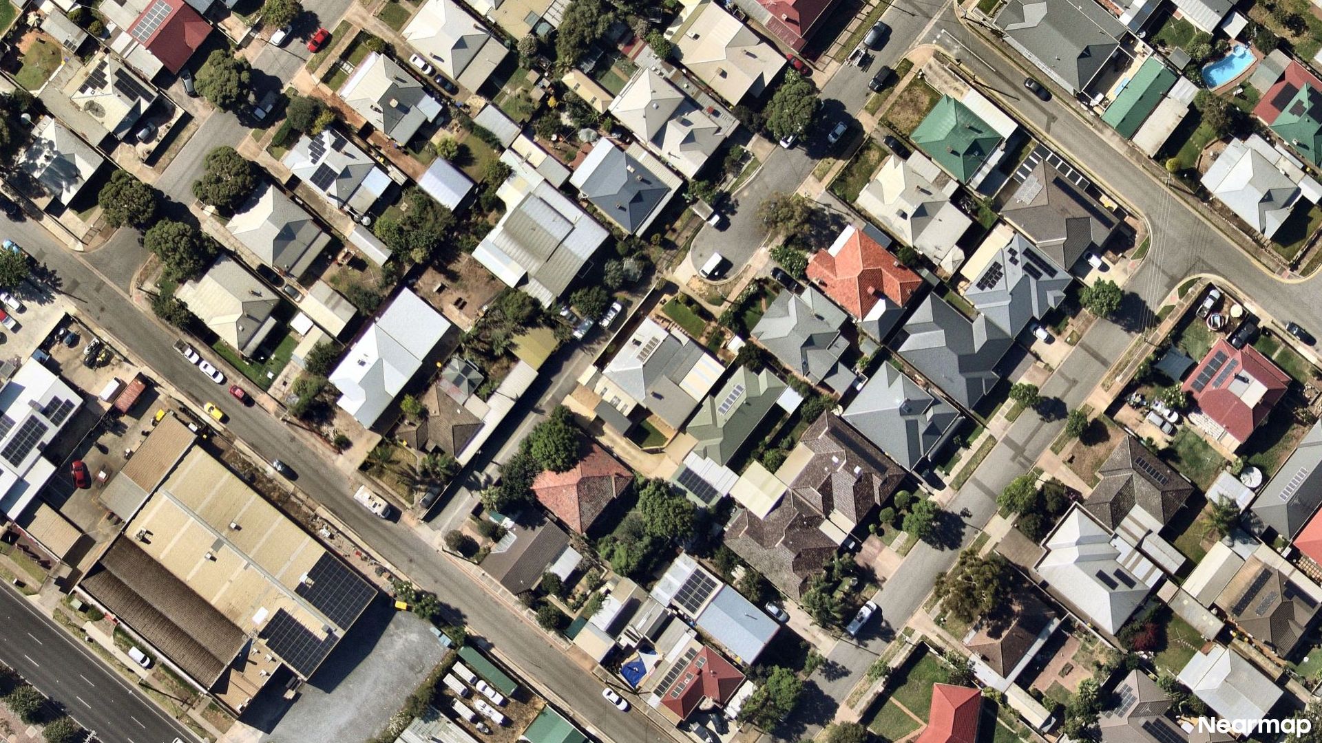 Vertical aerial view