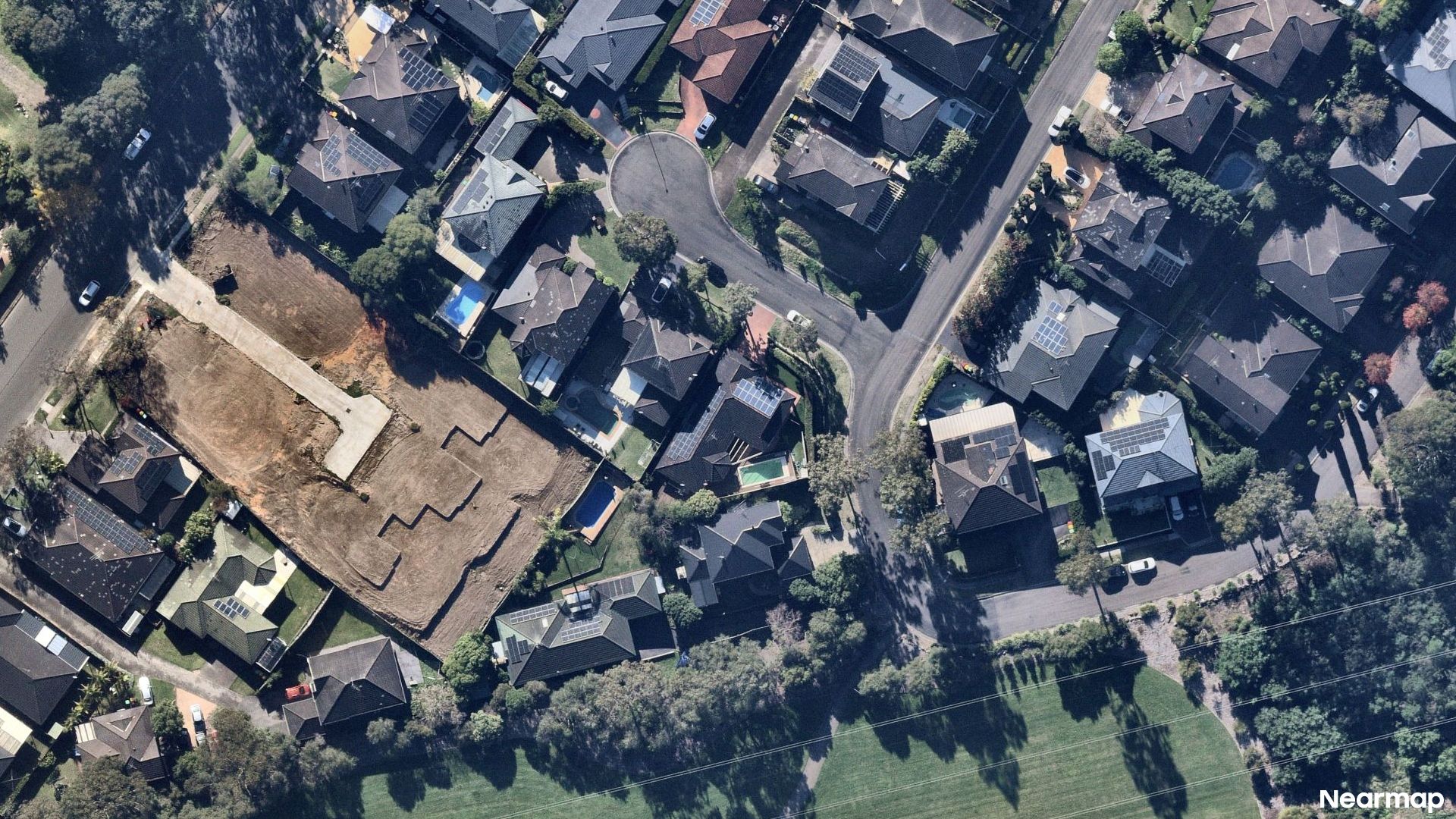 Vertical aerial view