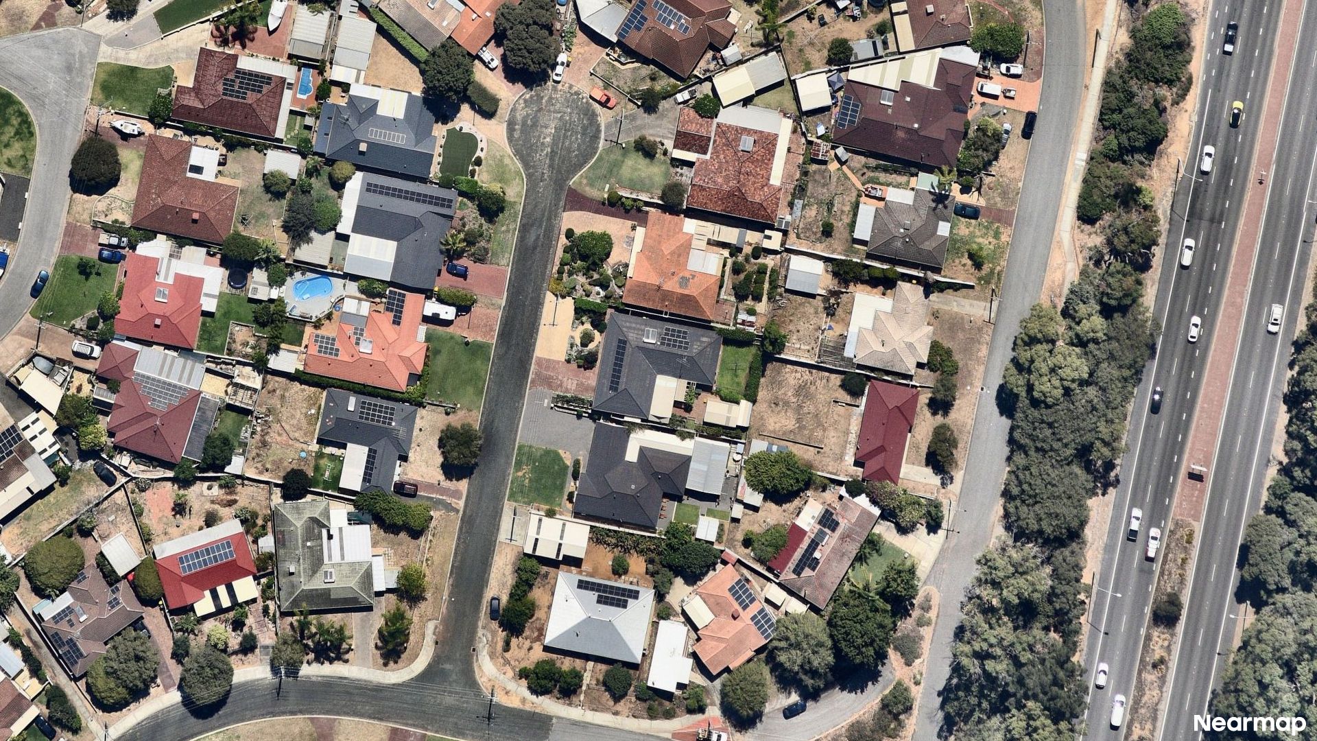 Vertical aerial view