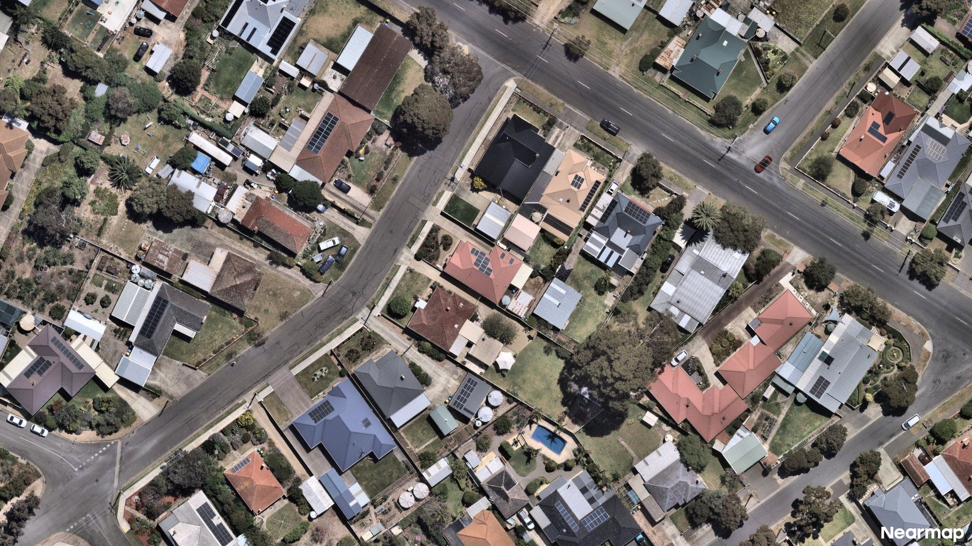Vertical aerial view