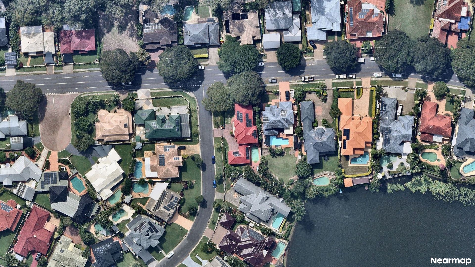 Vertical aerial view