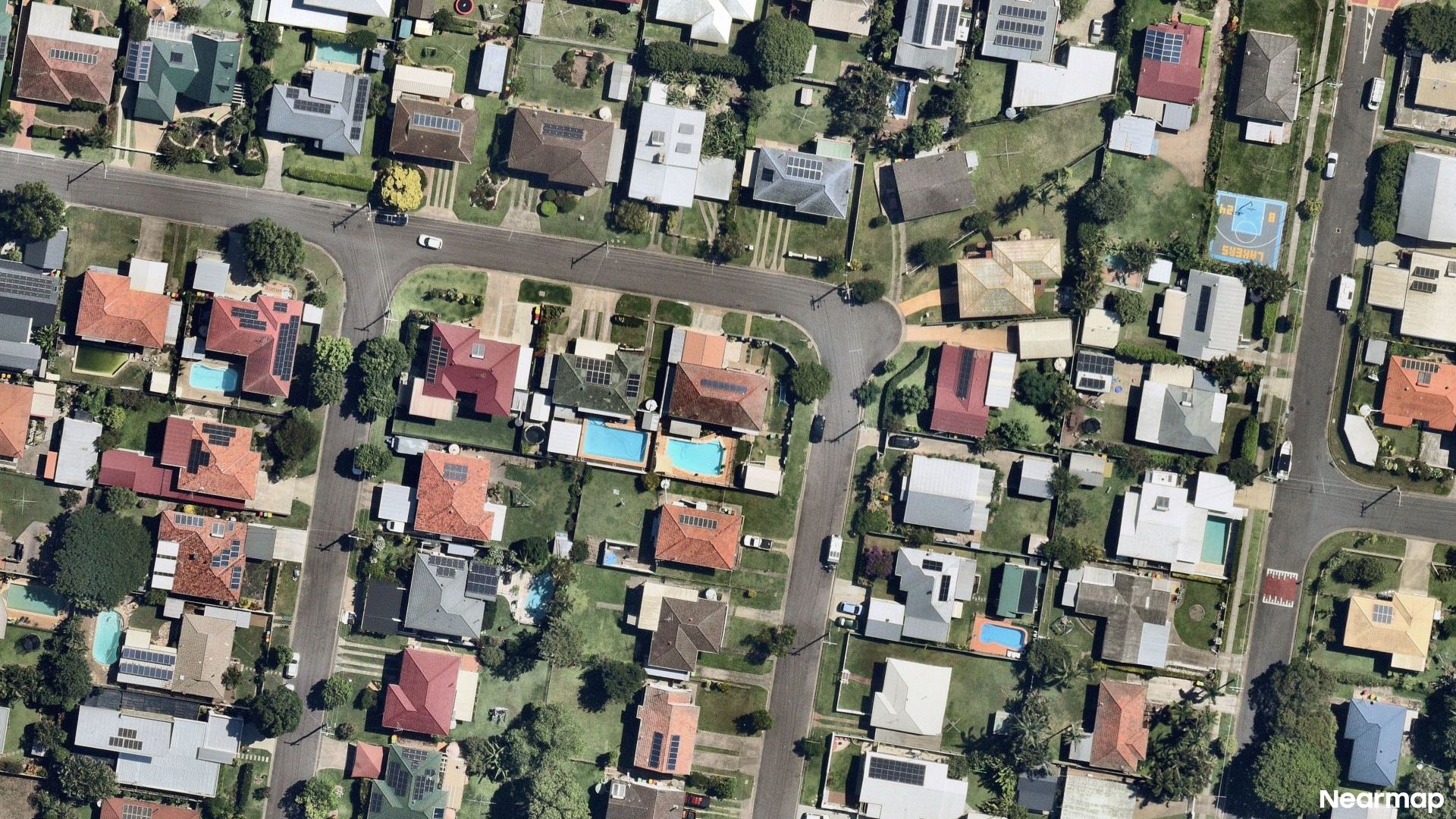 Vertical aerial view