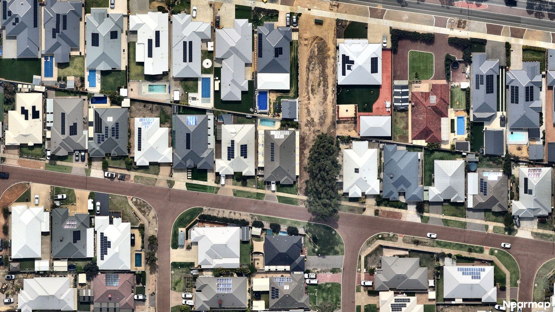 Vertical aerial view