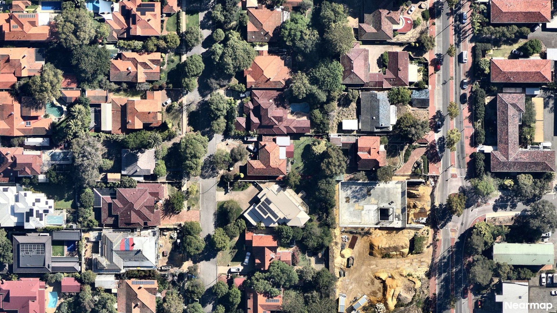 Vertical aerial view