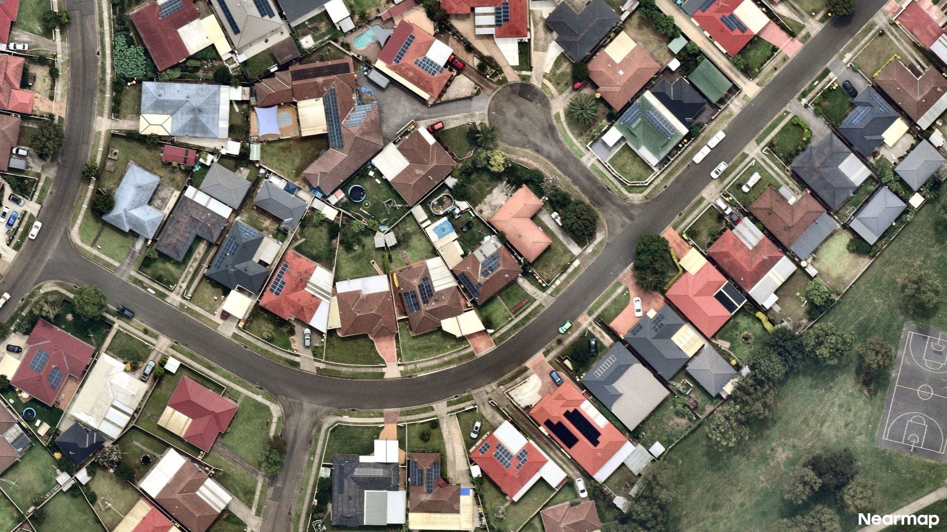 Vertical aerial view