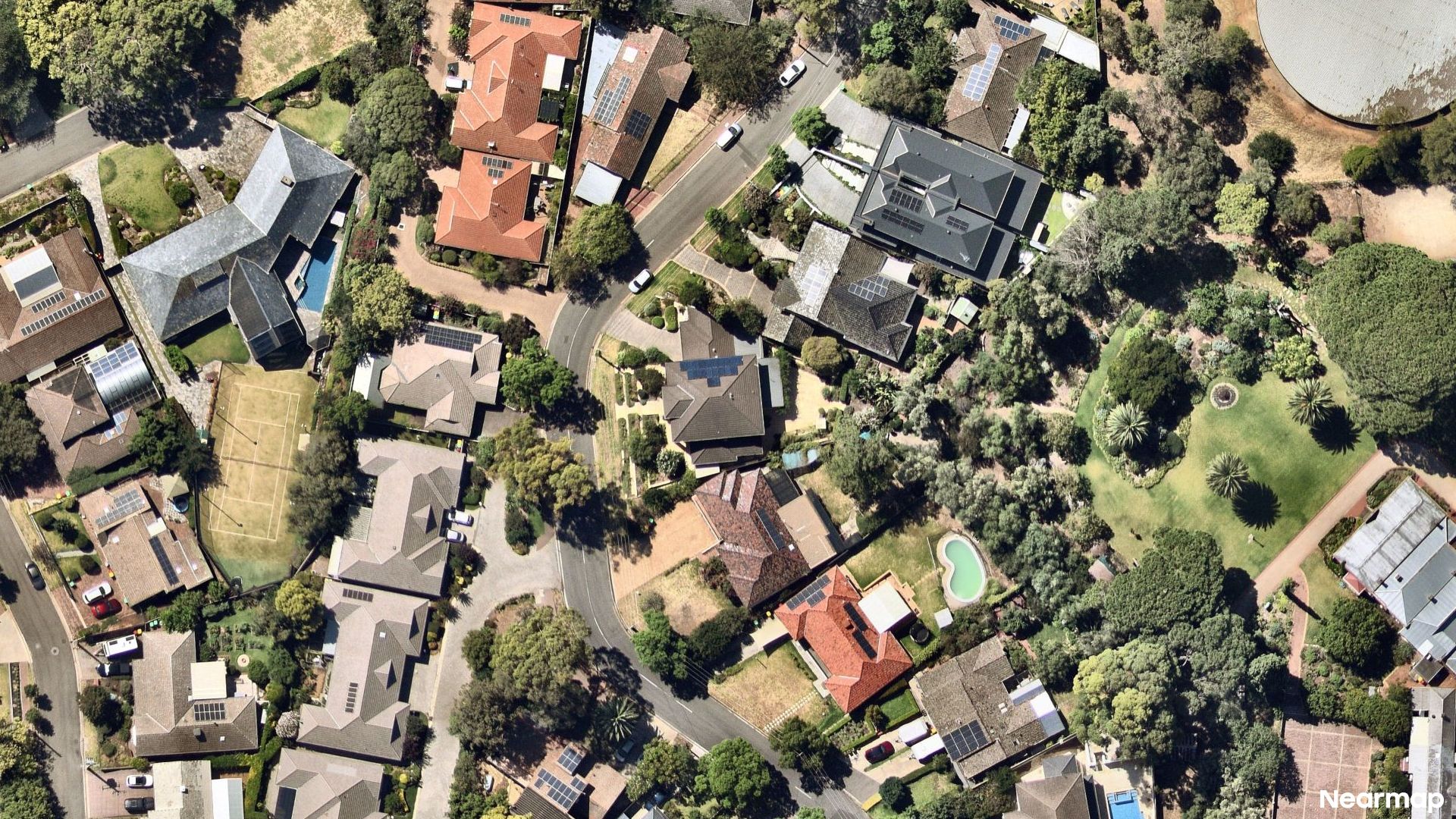 Vertical aerial view