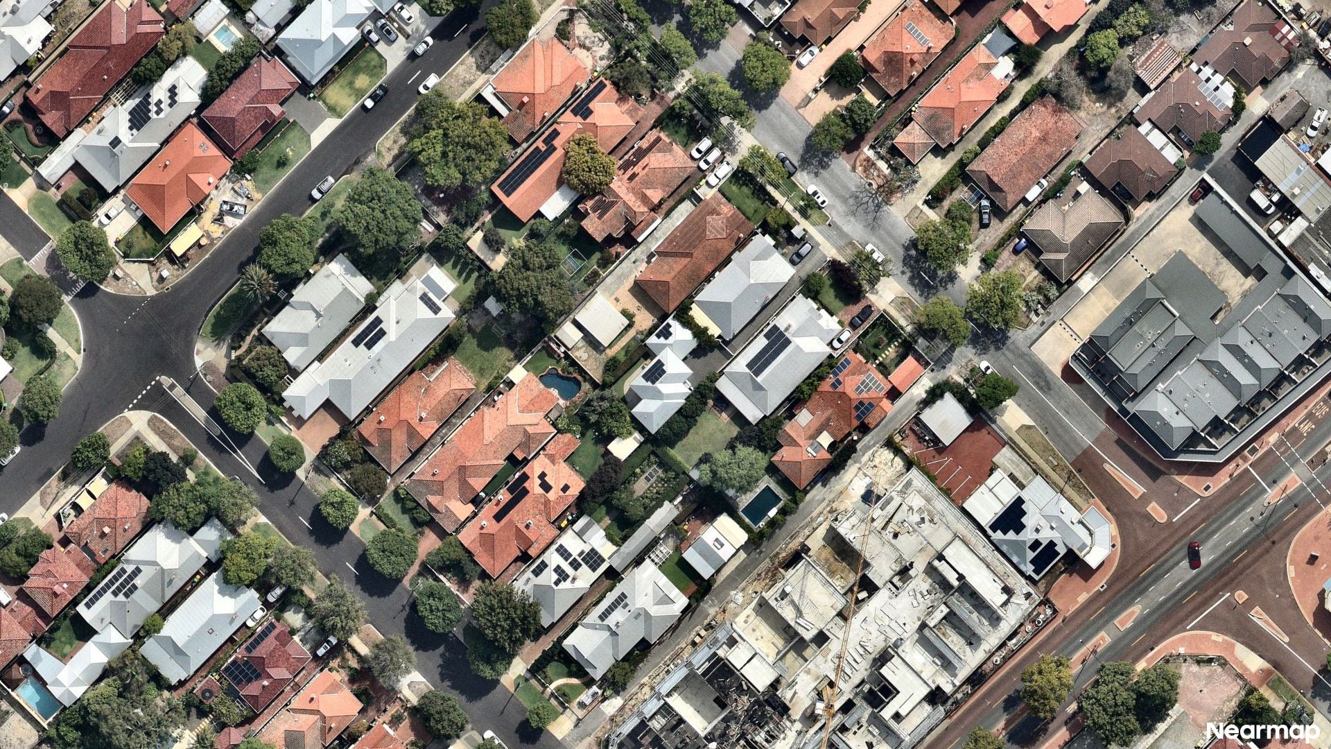Vertical aerial view