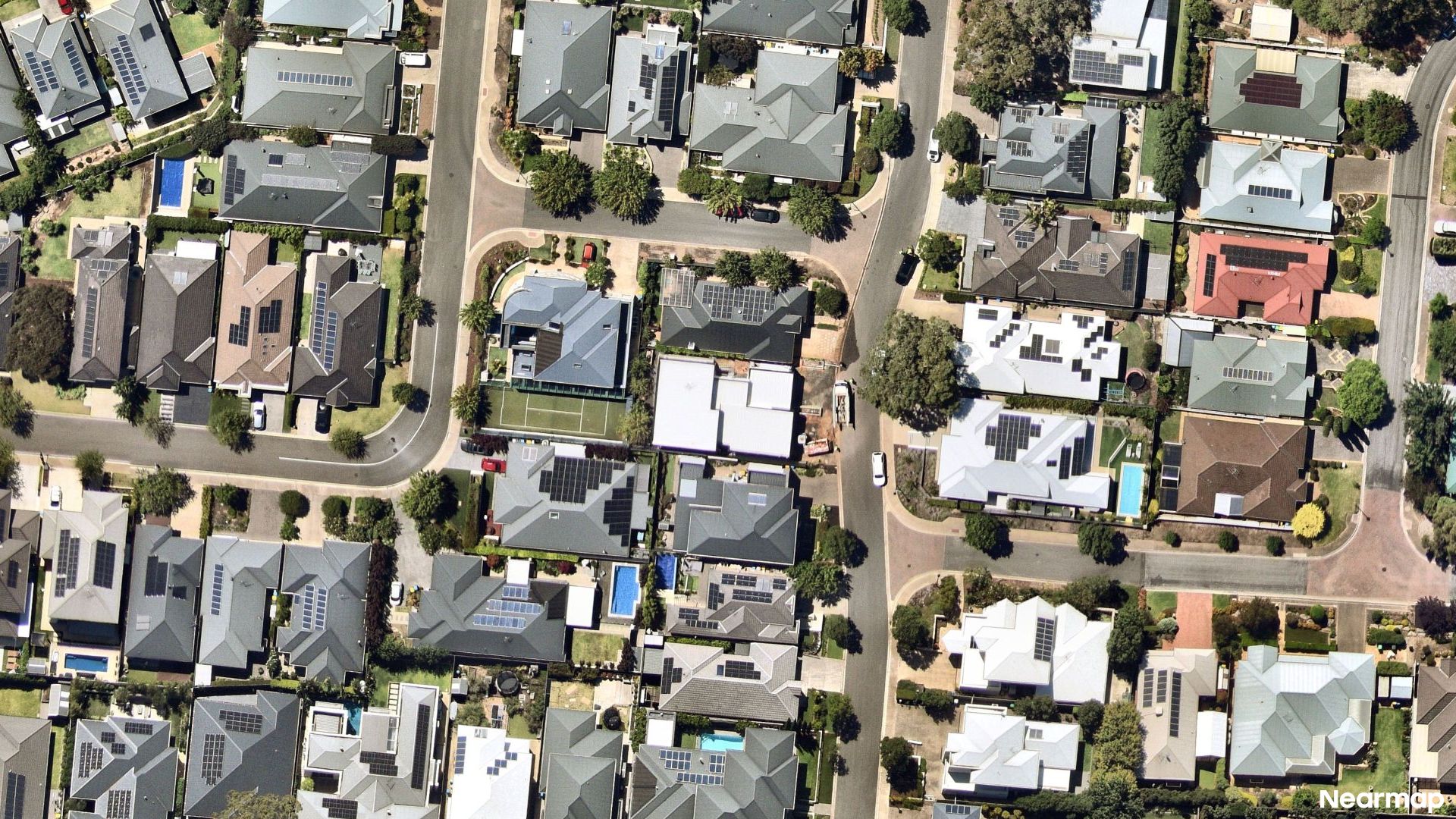 Vertical aerial view