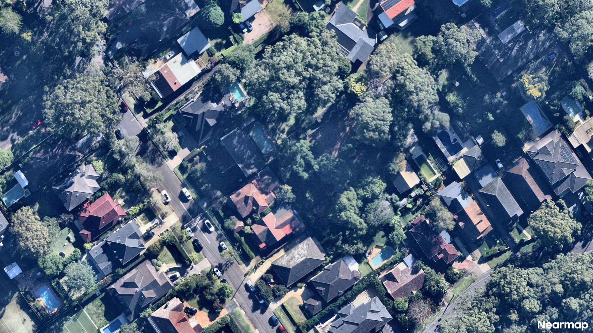 Vertical aerial view