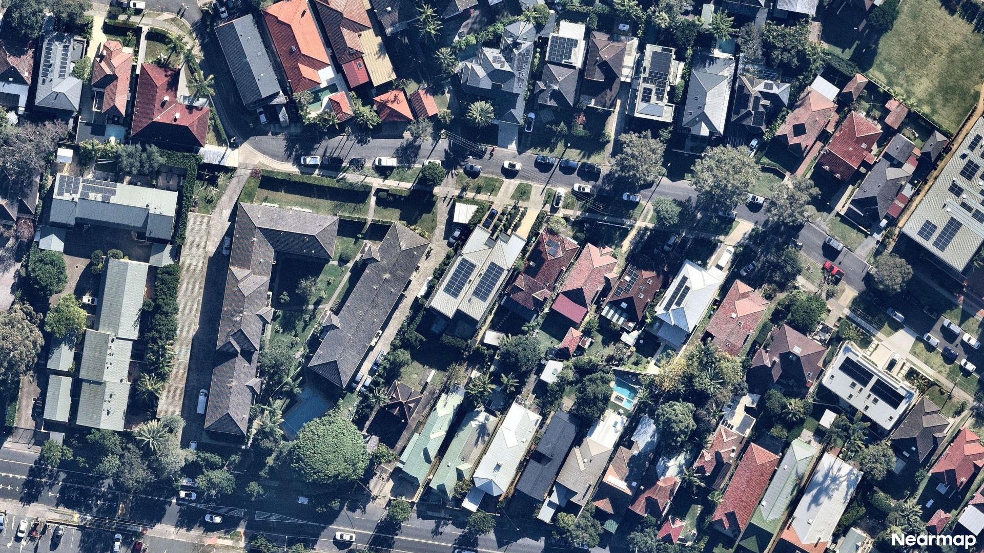 Vertical aerial view