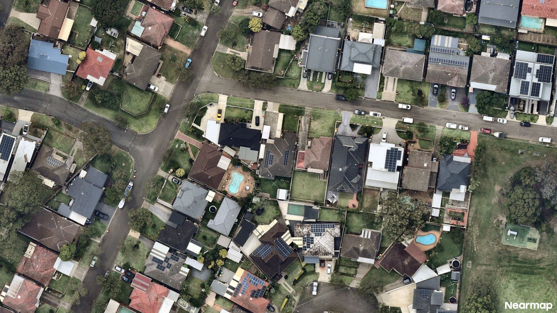 Vertical aerial view