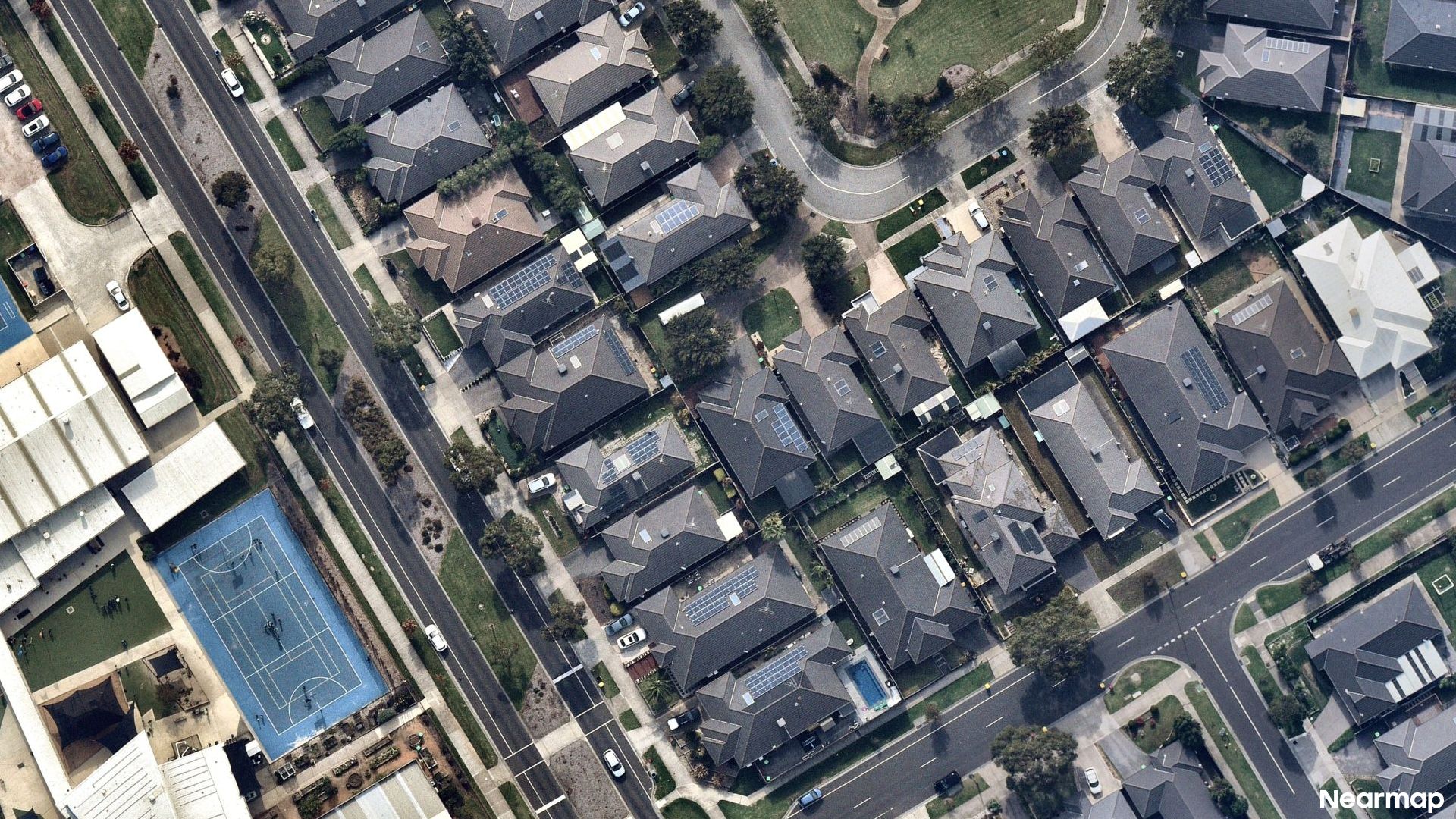 Vertical aerial view