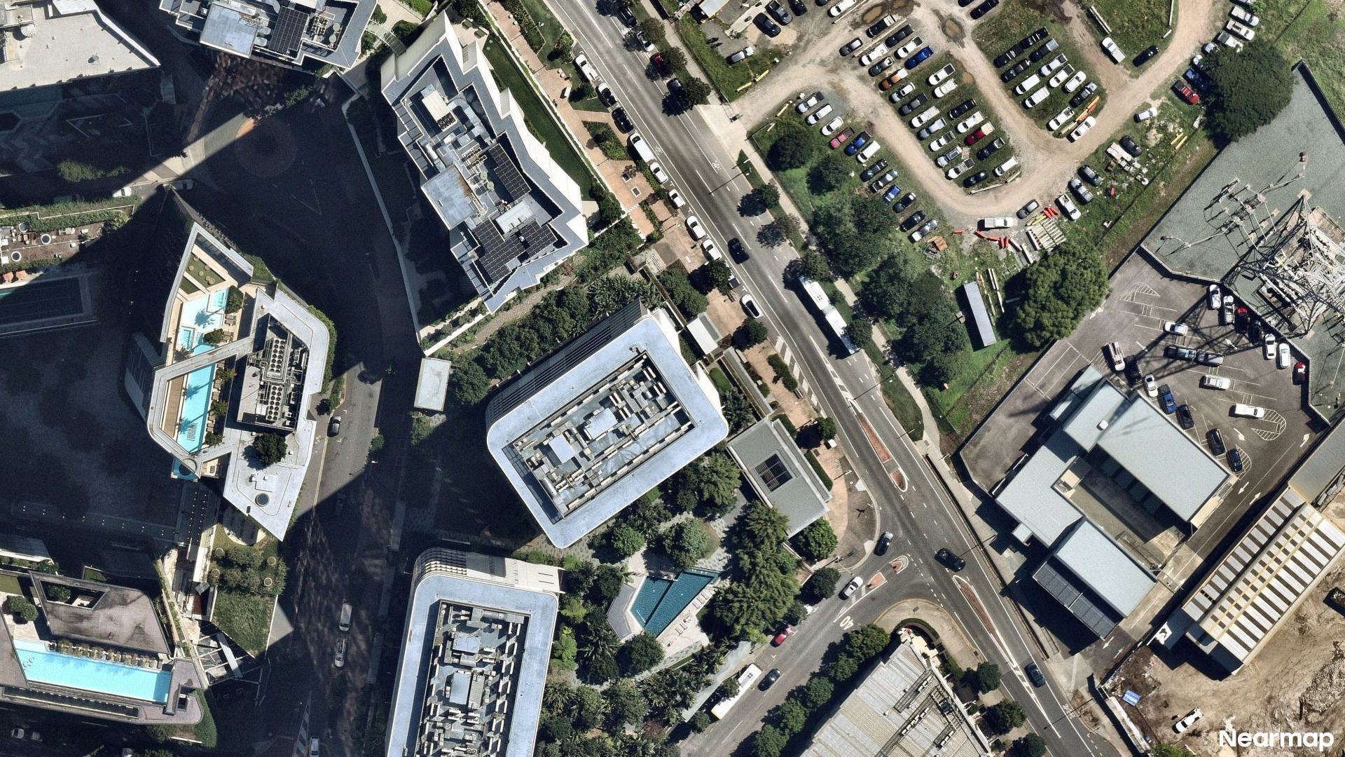 Vertical aerial view