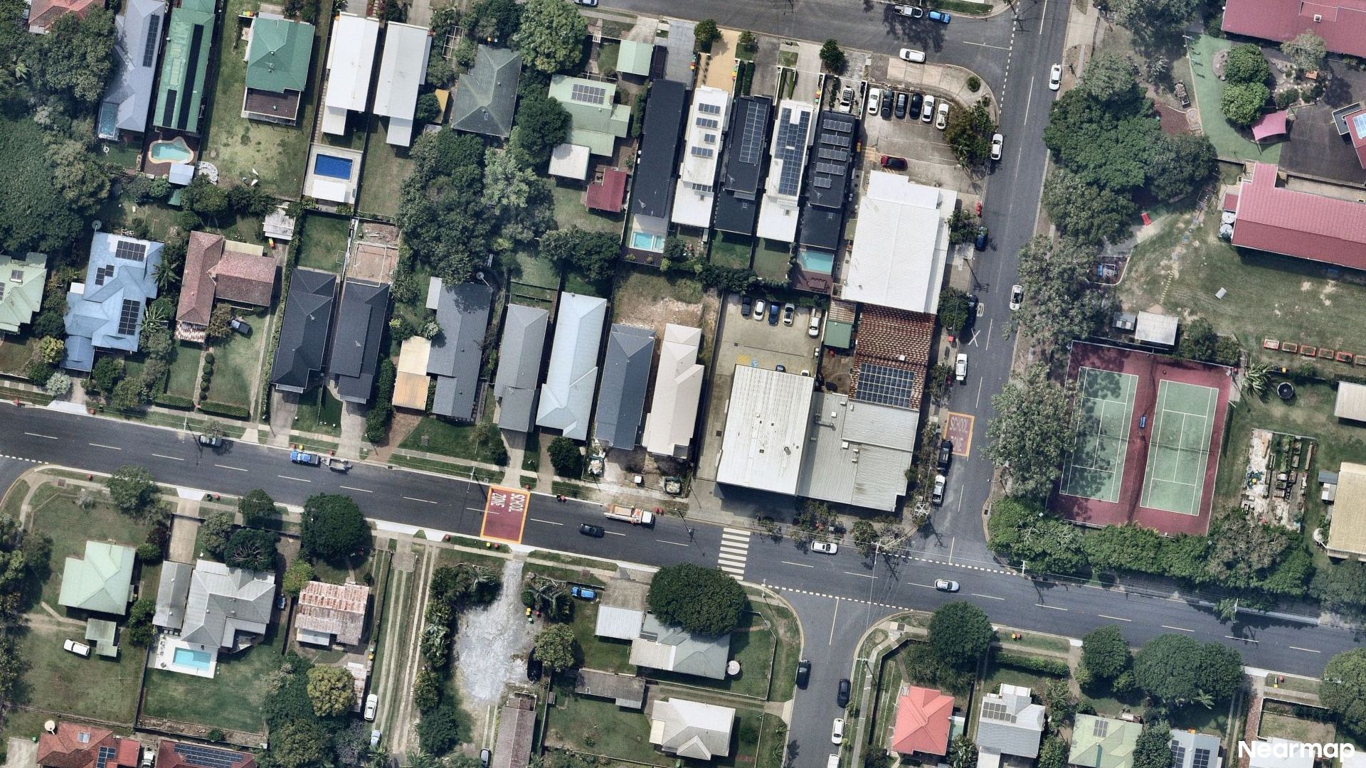 Vertical aerial view