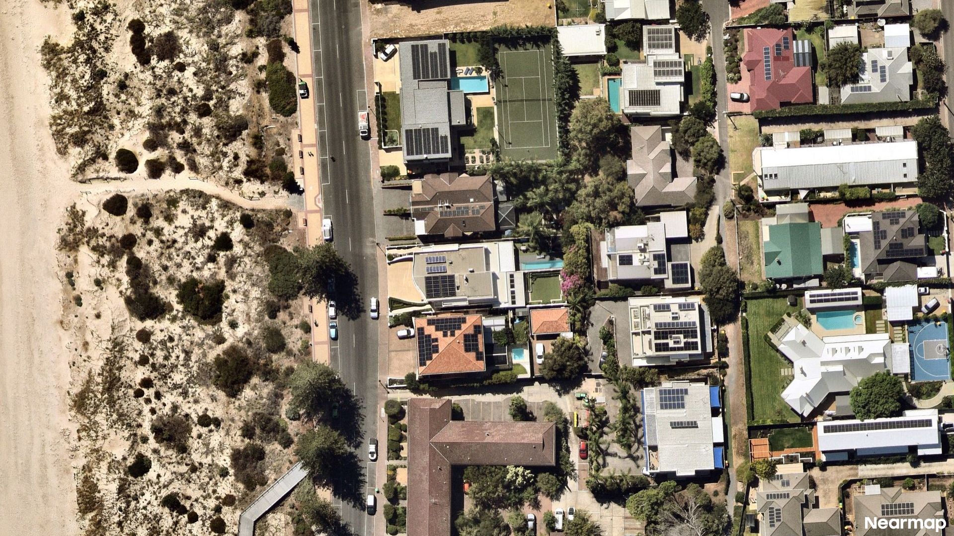 Vertical aerial view