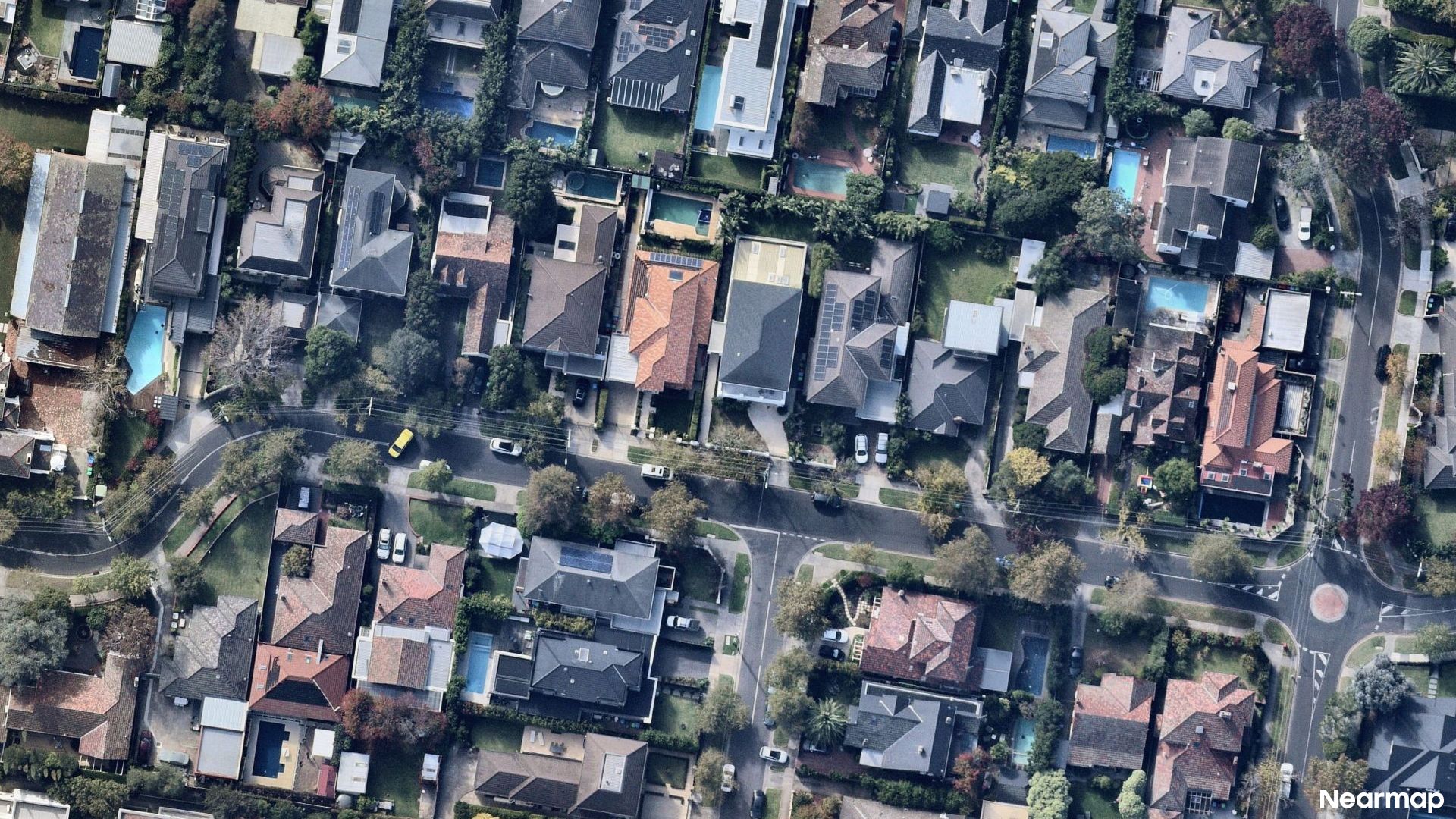 Vertical aerial view
