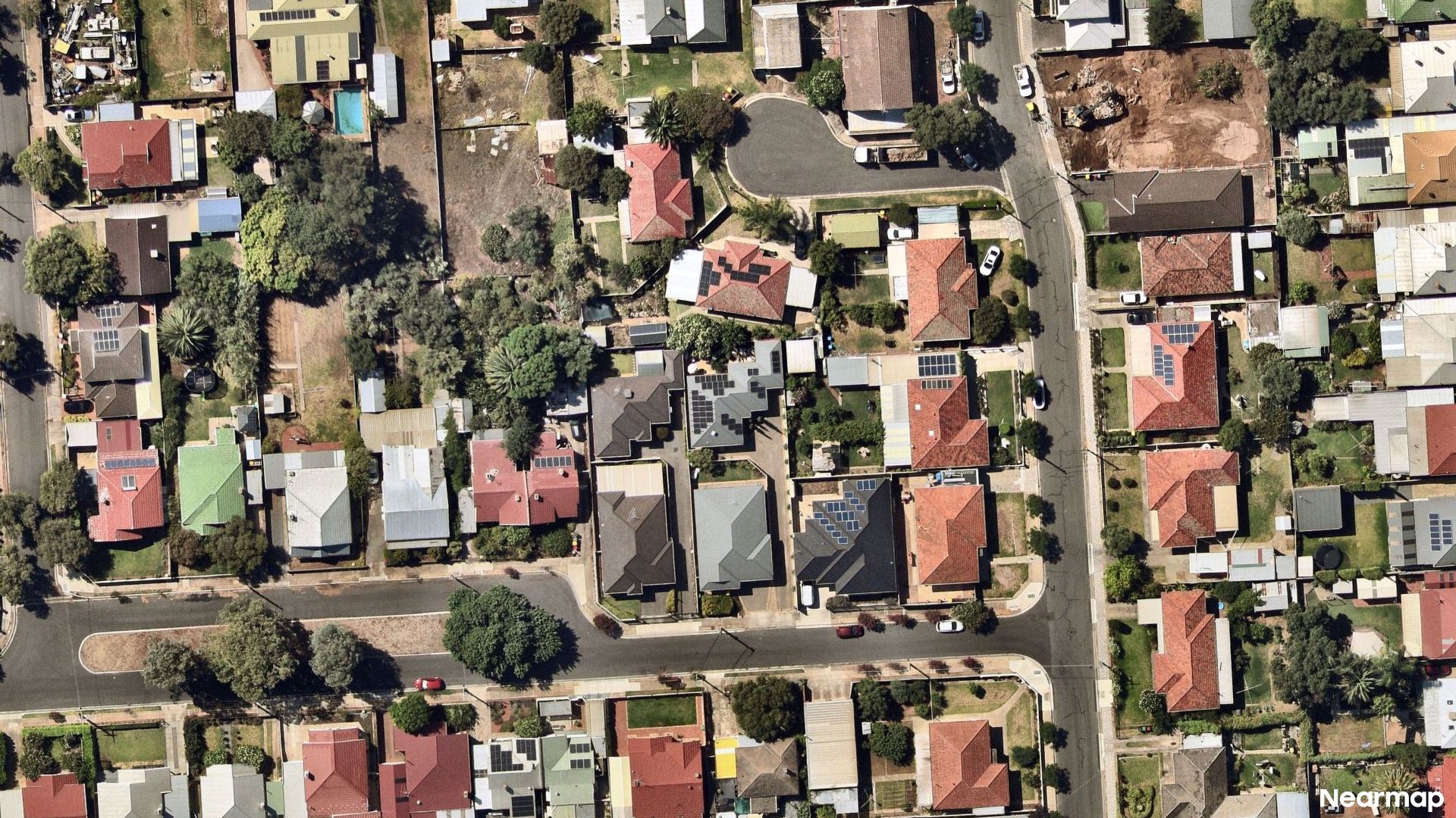 Vertical aerial view