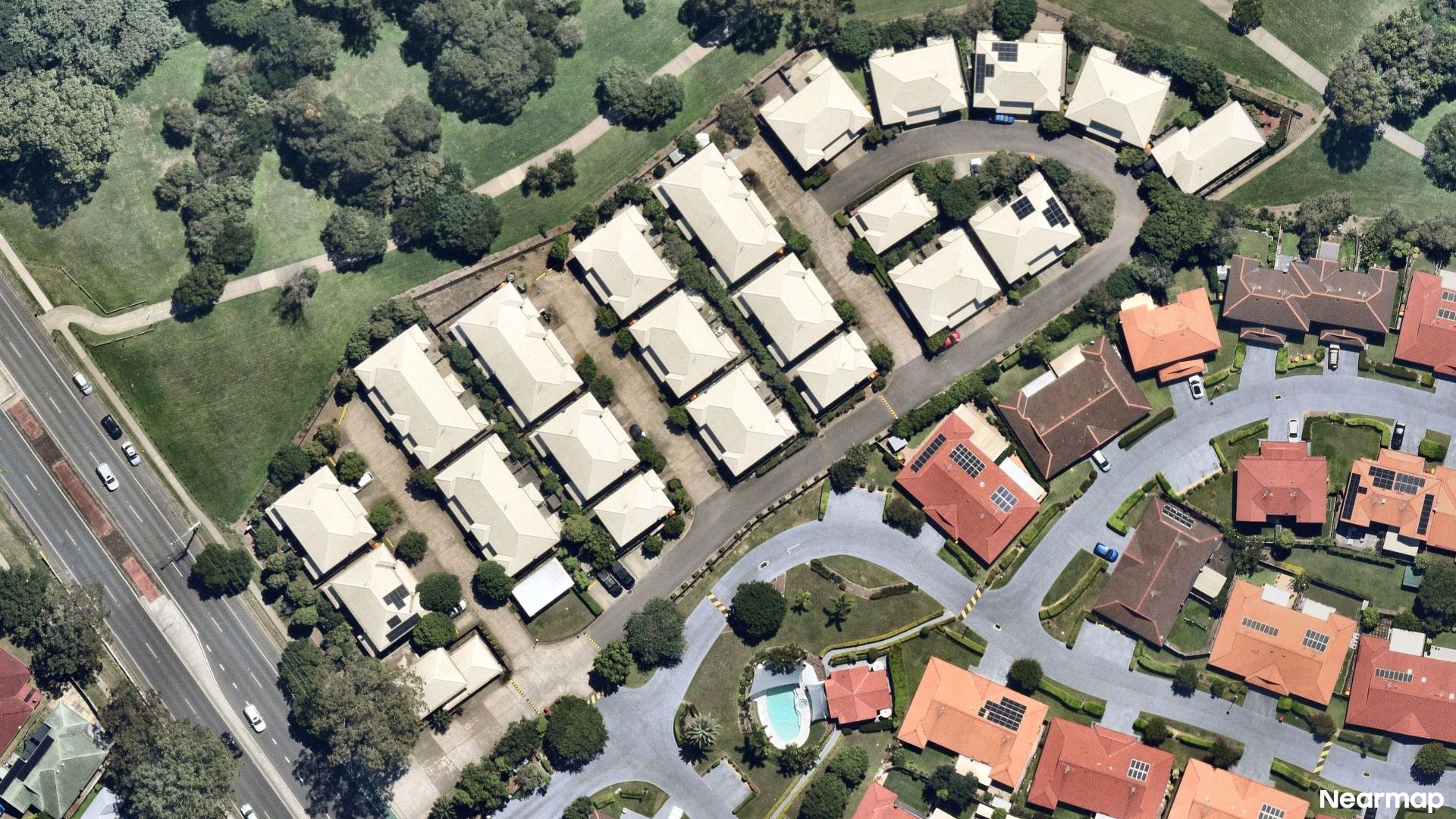 Vertical aerial view