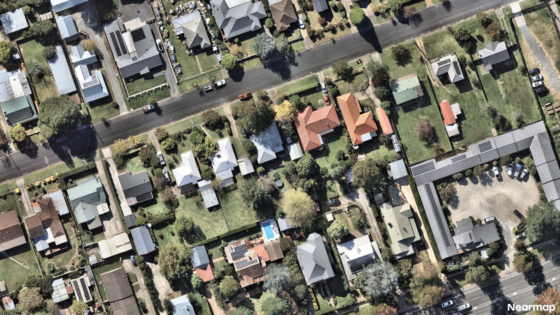 Vertical aerial view