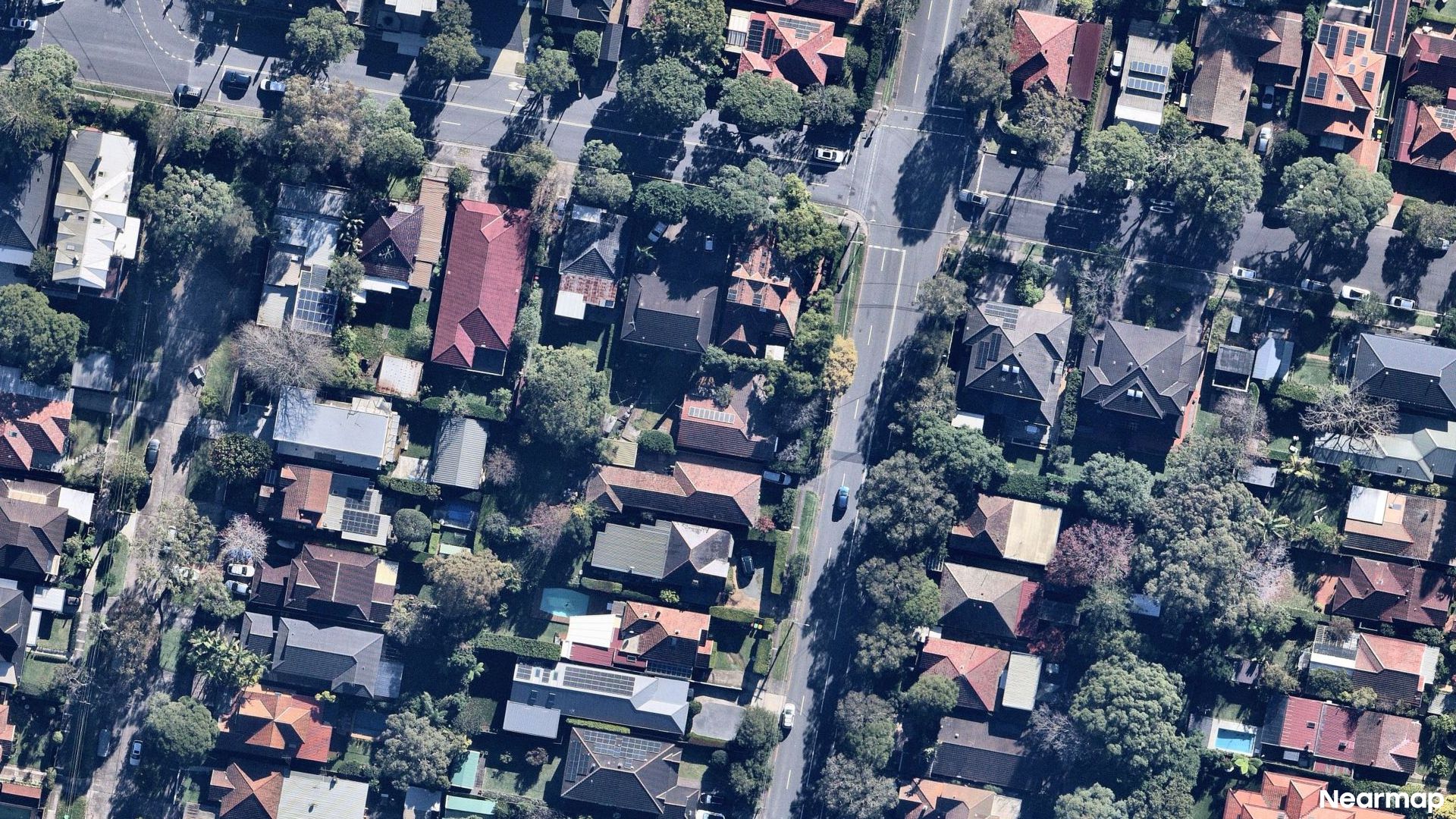 Vertical aerial view