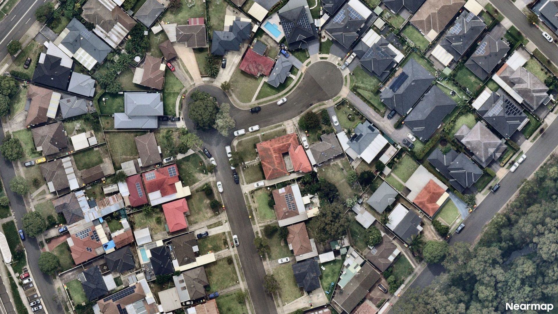 Vertical aerial view
