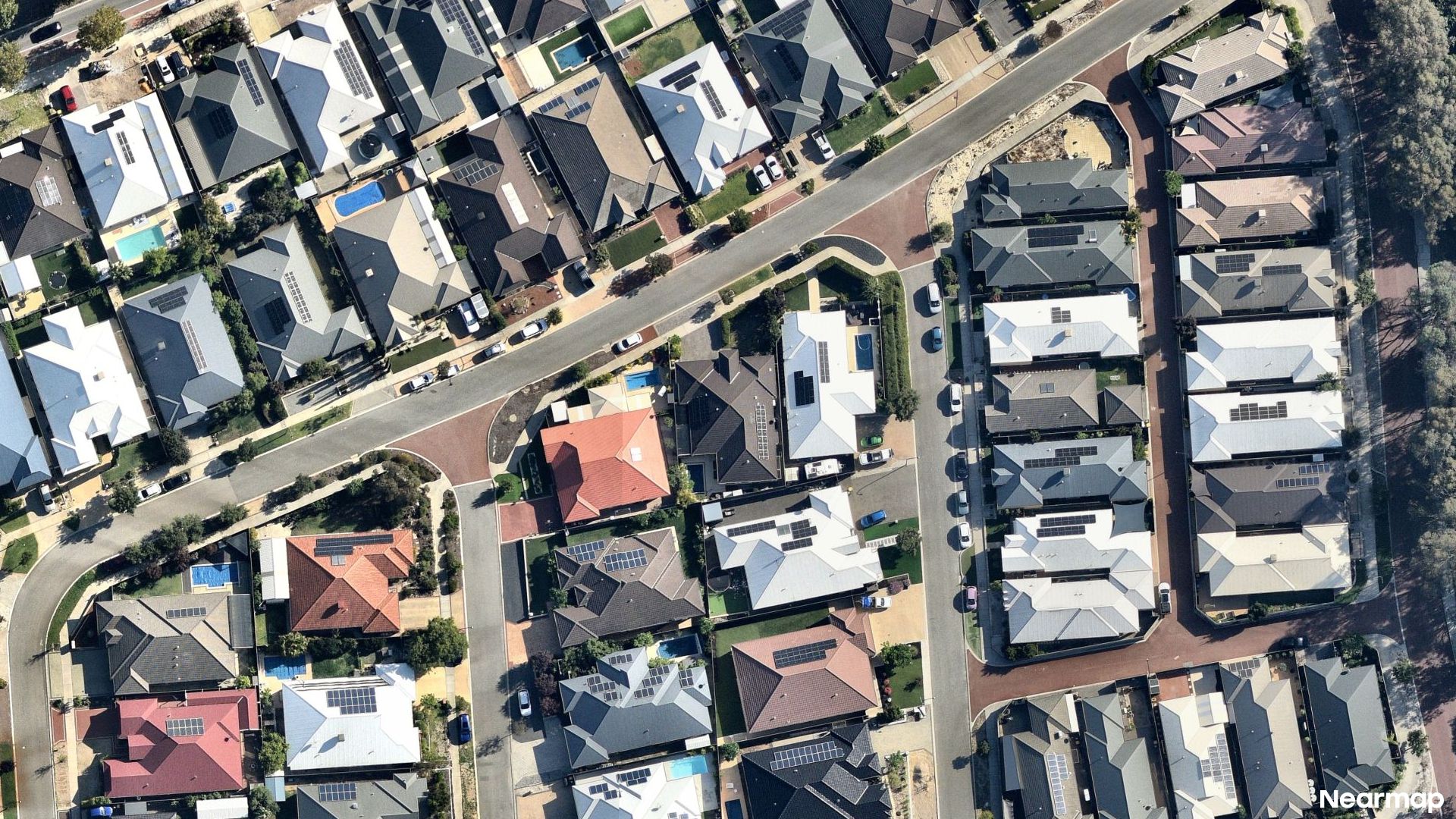Vertical aerial view