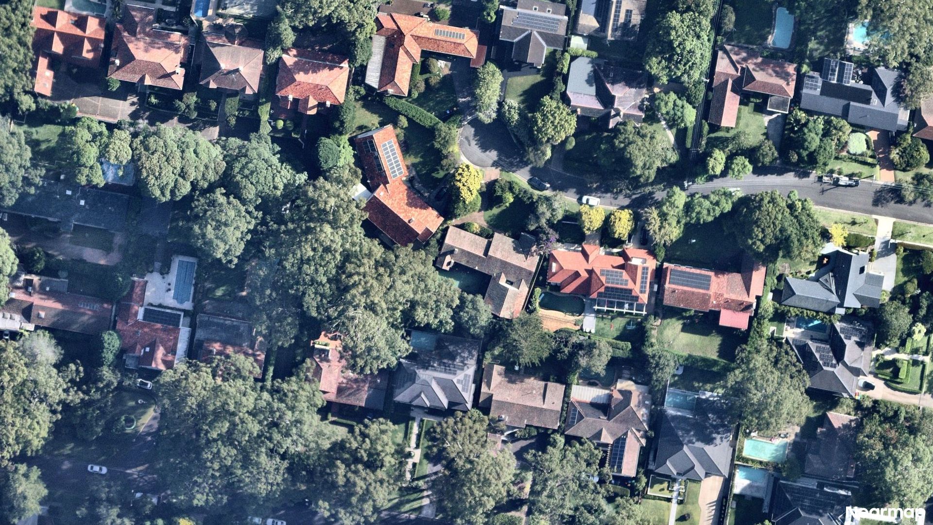 Vertical aerial view