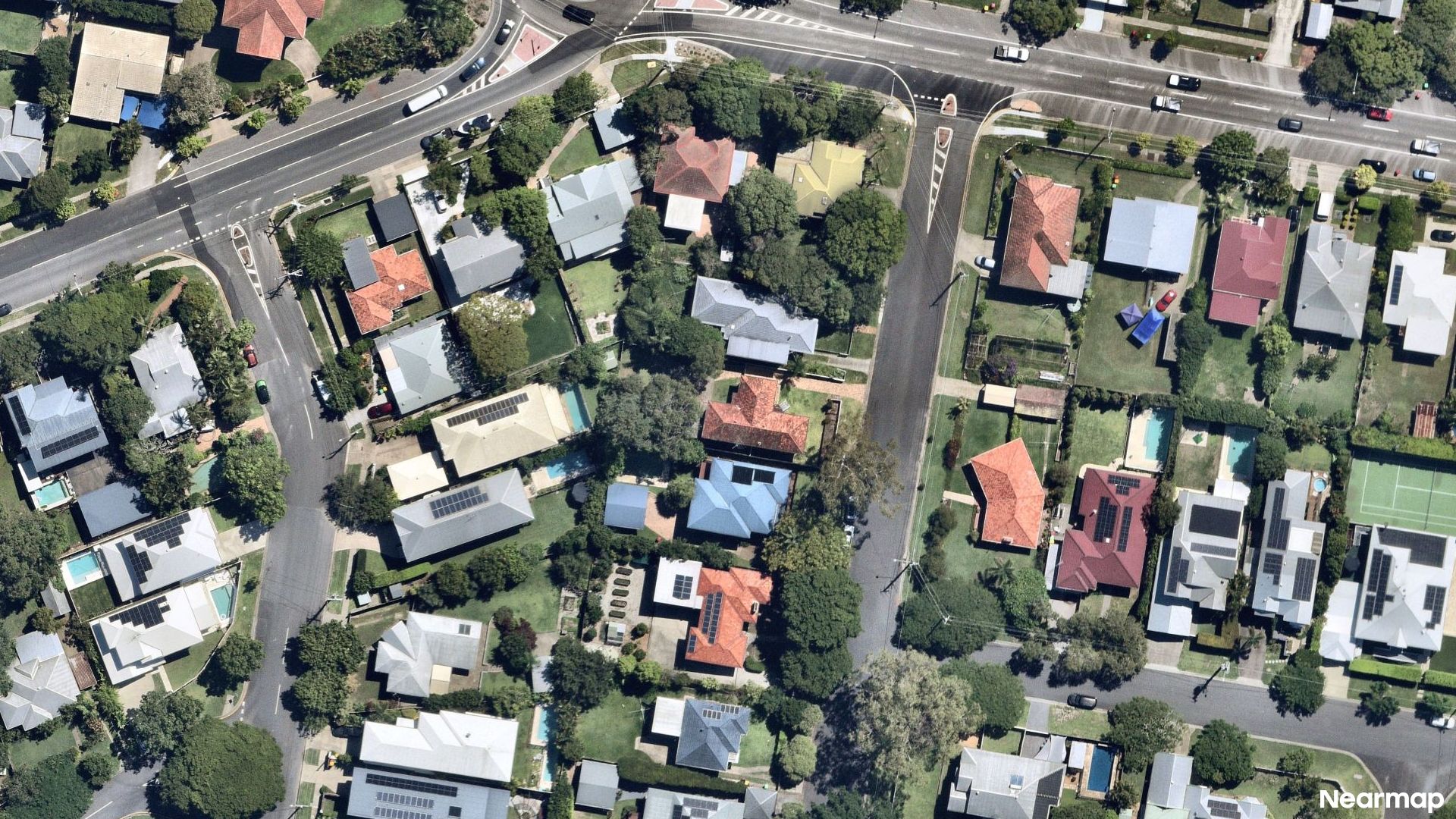 Vertical aerial view