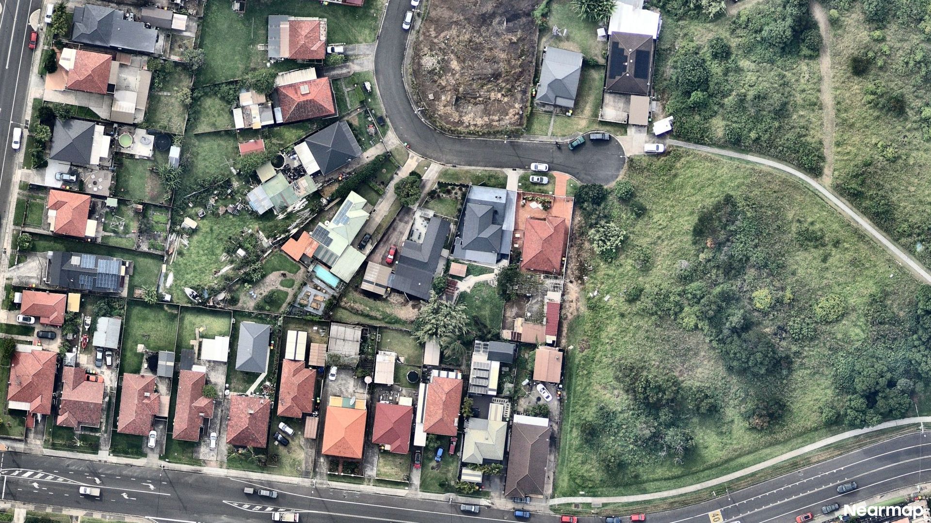 Vertical aerial view