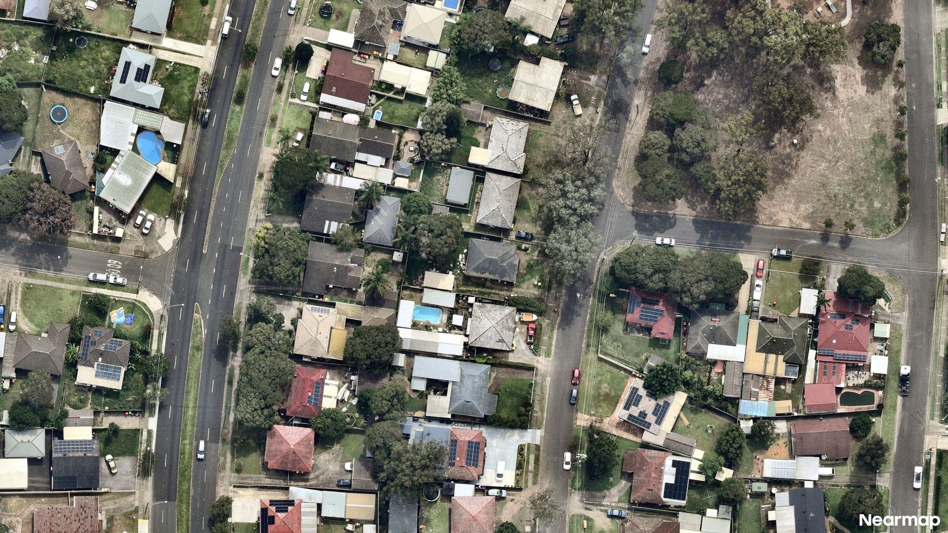Vertical aerial view