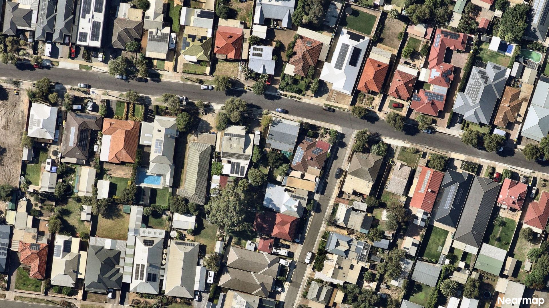 Vertical aerial view