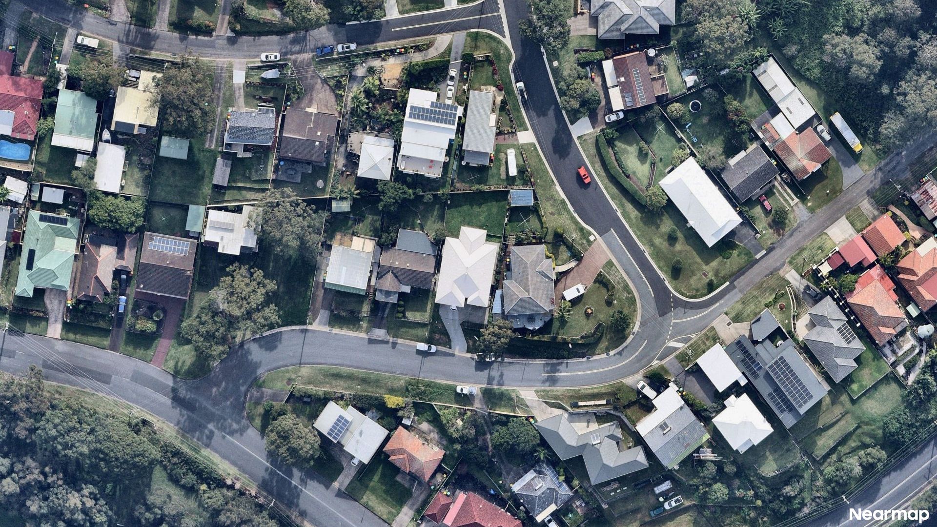 Vertical aerial view