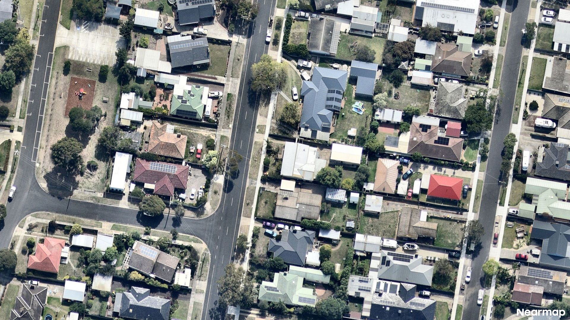 Vertical aerial view