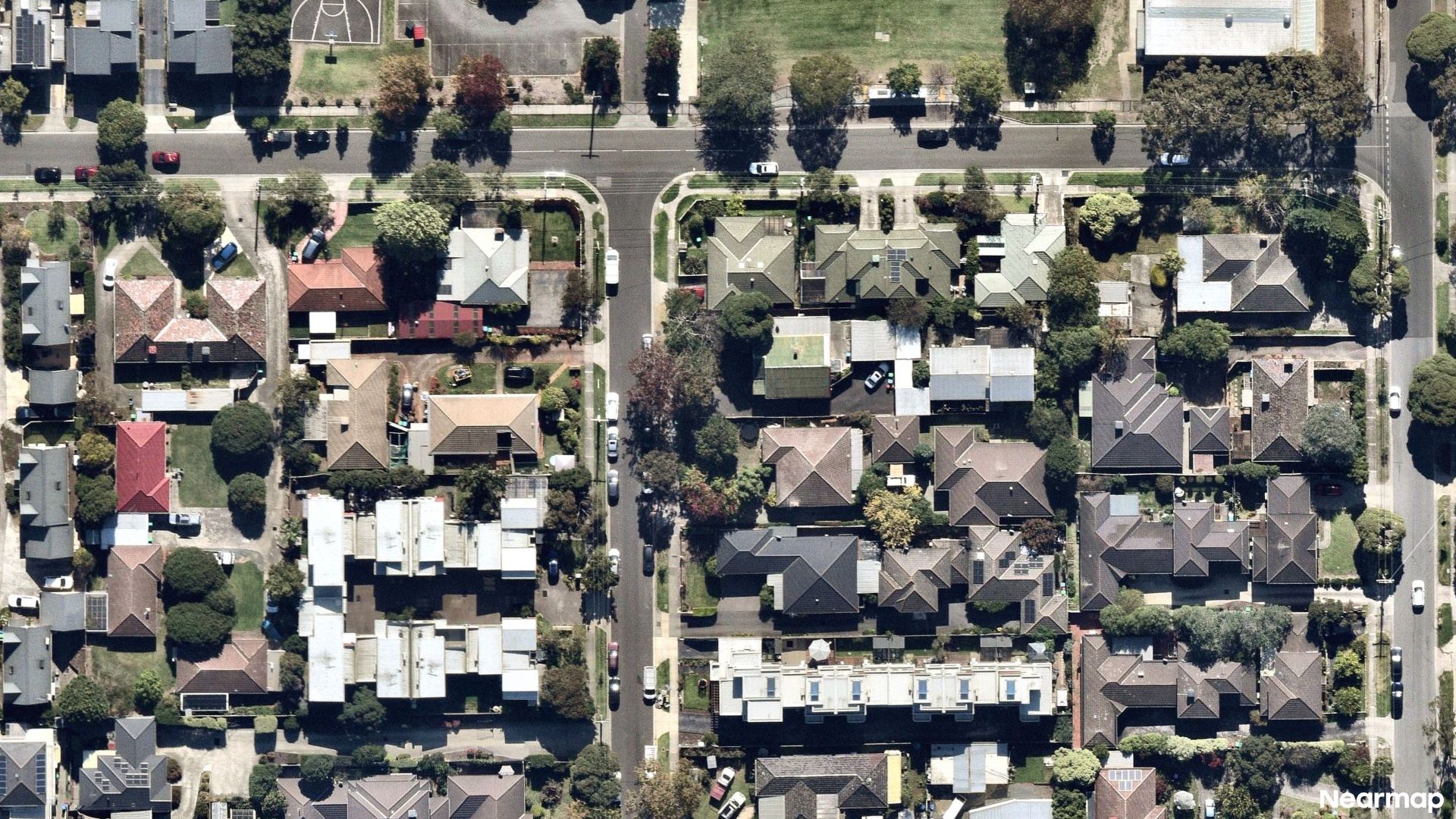 Vertical aerial view