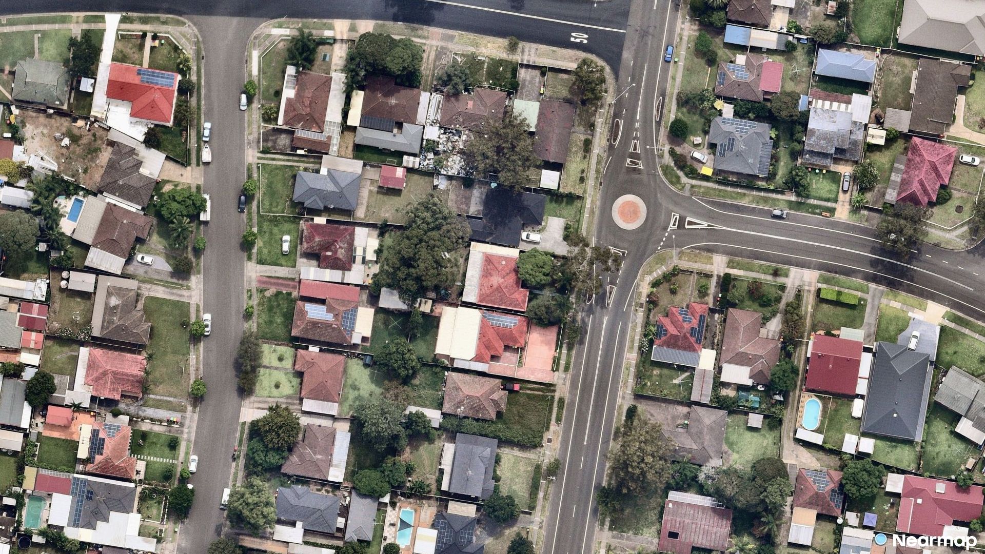 Vertical aerial view