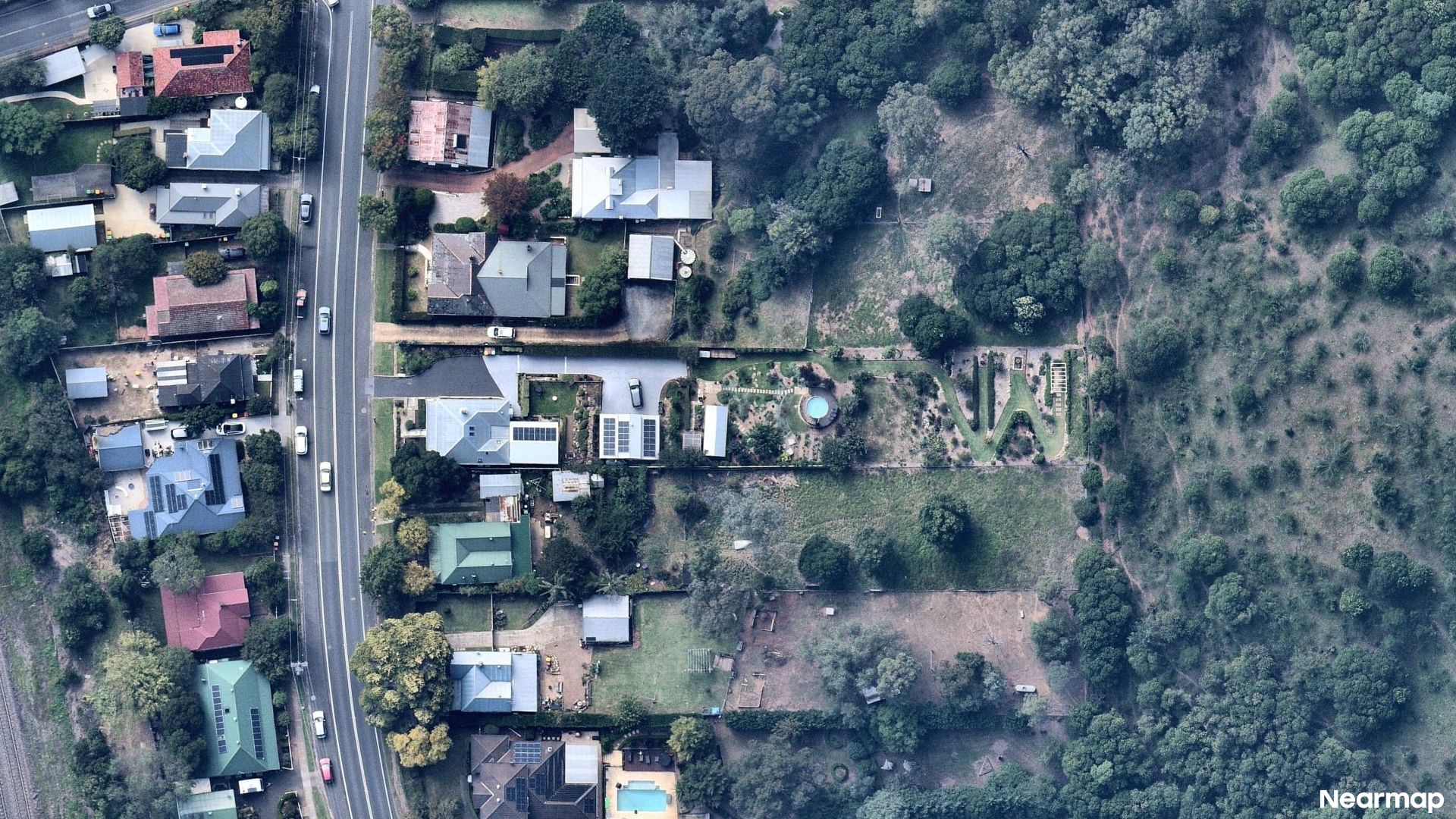 Vertical aerial view