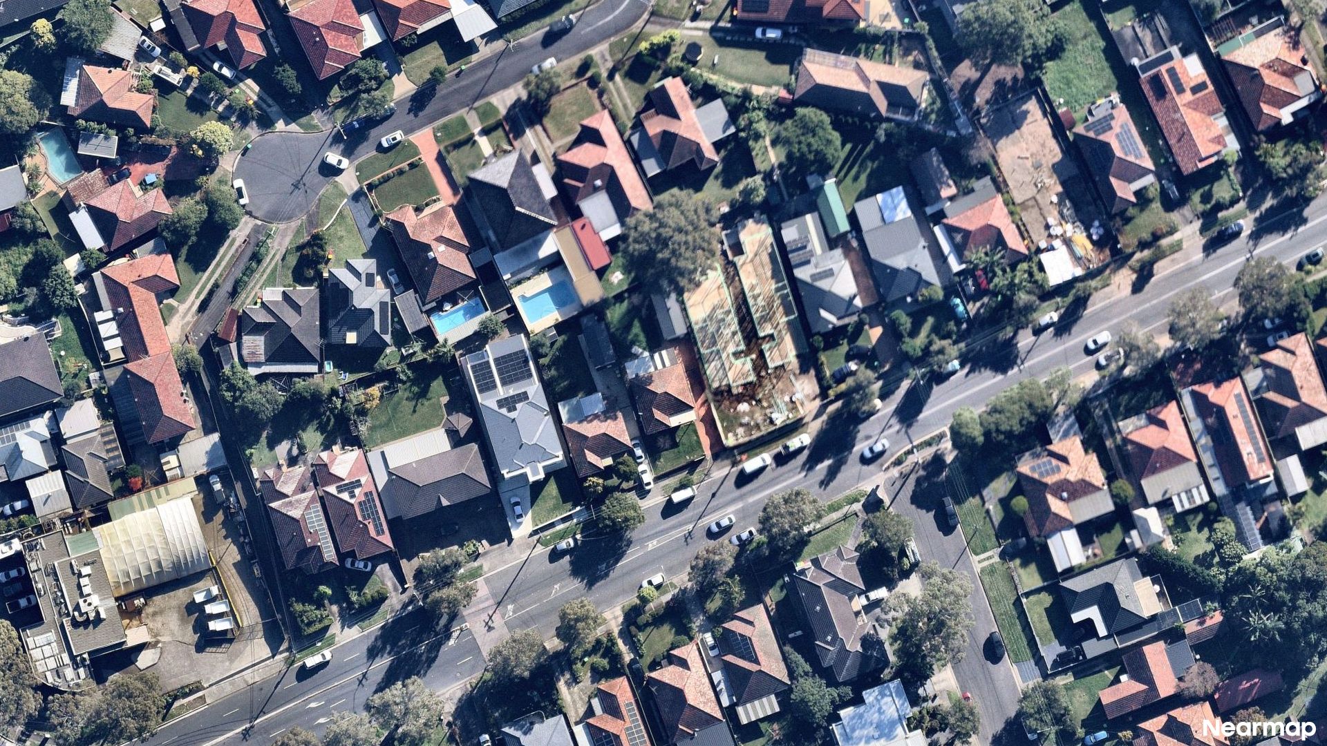 Vertical aerial view