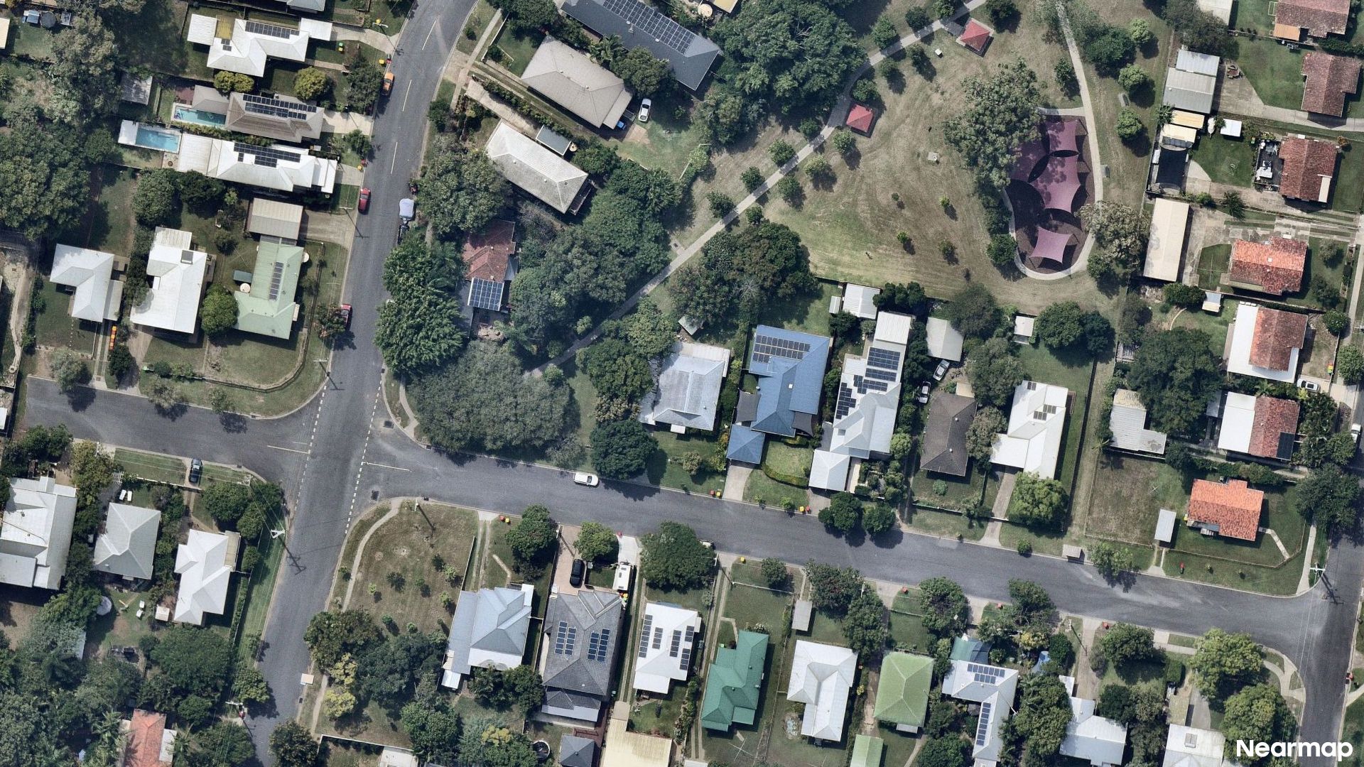 Vertical aerial view