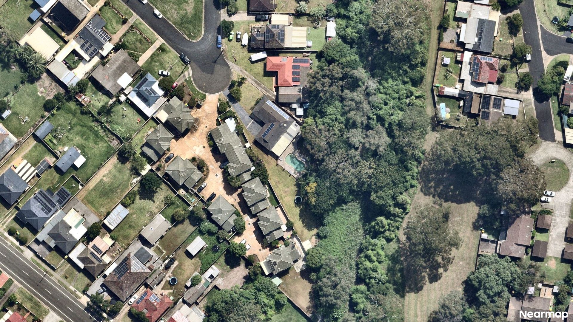 Vertical aerial view