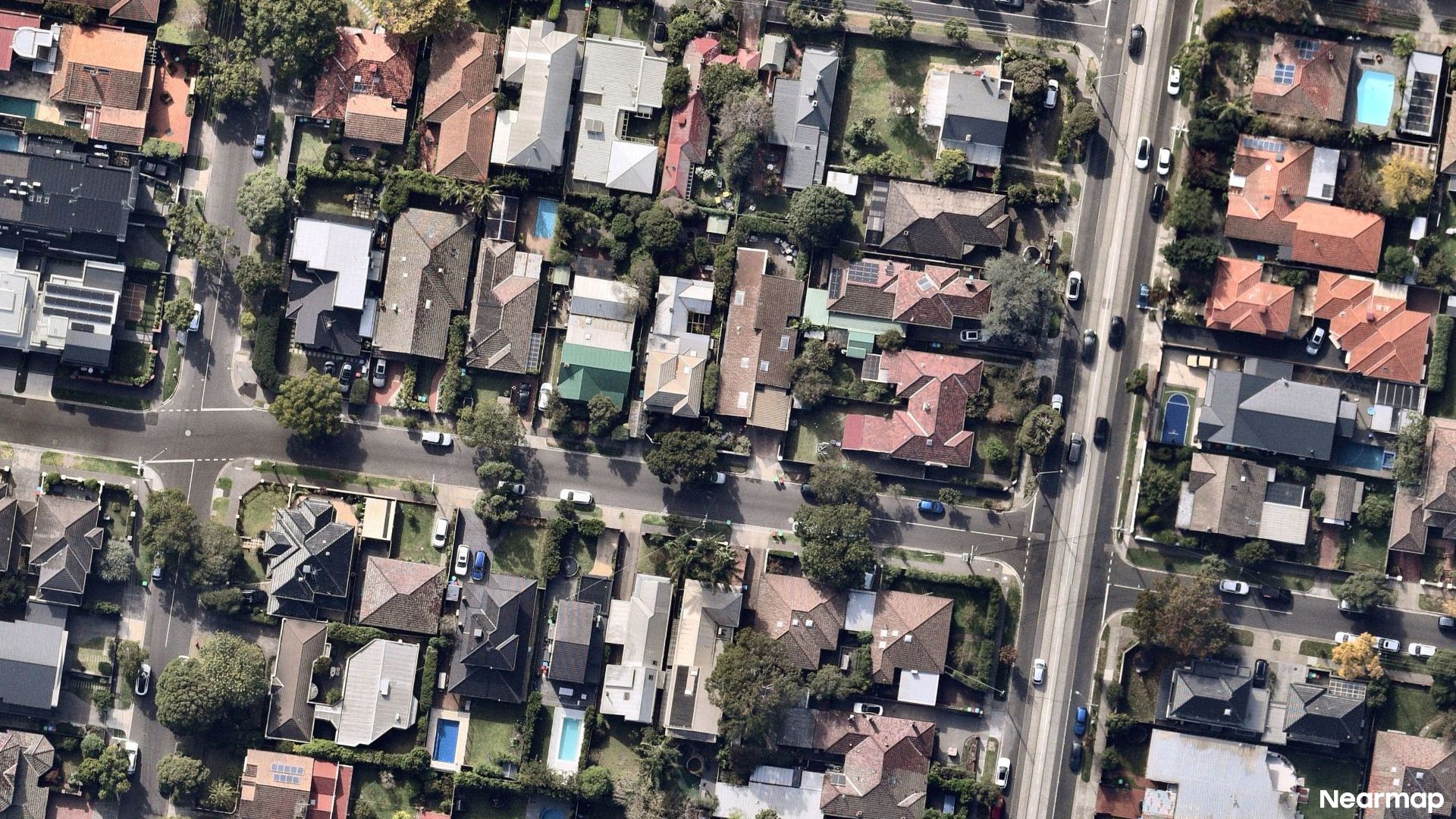 Vertical aerial view