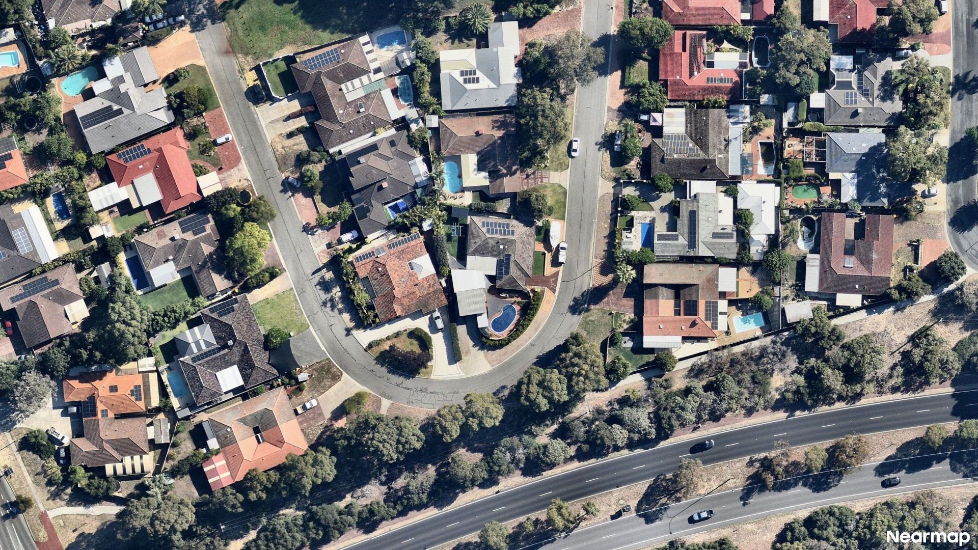 Vertical aerial view