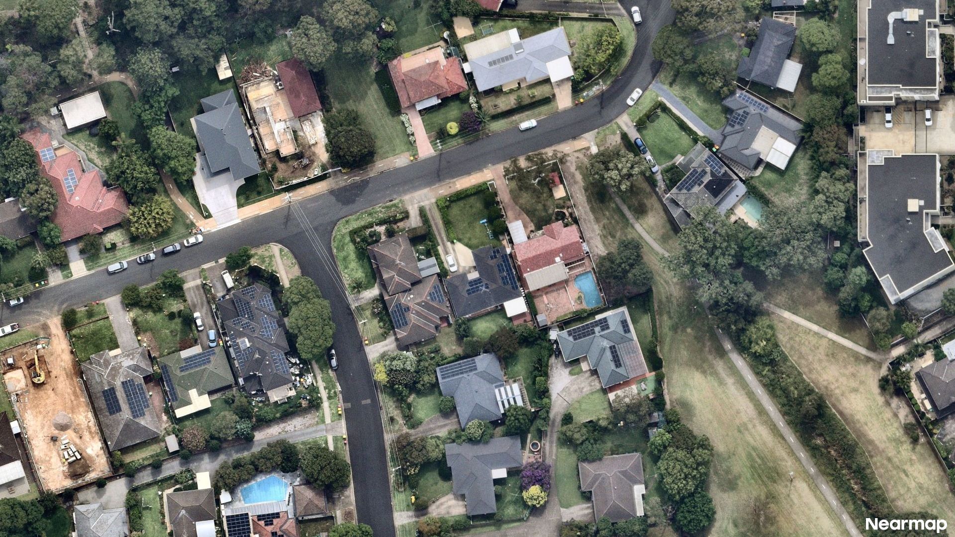 Vertical aerial view